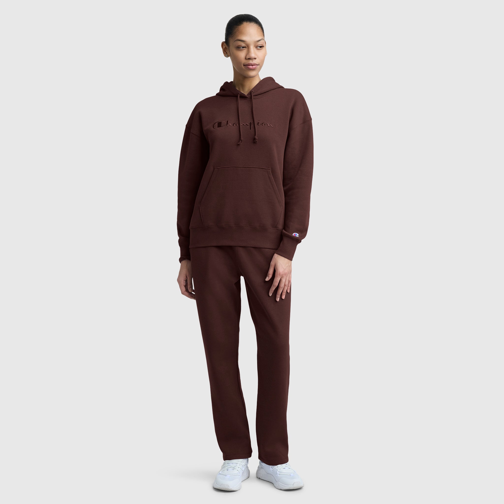 Champion Powerblend jogging droit marron molleton homme