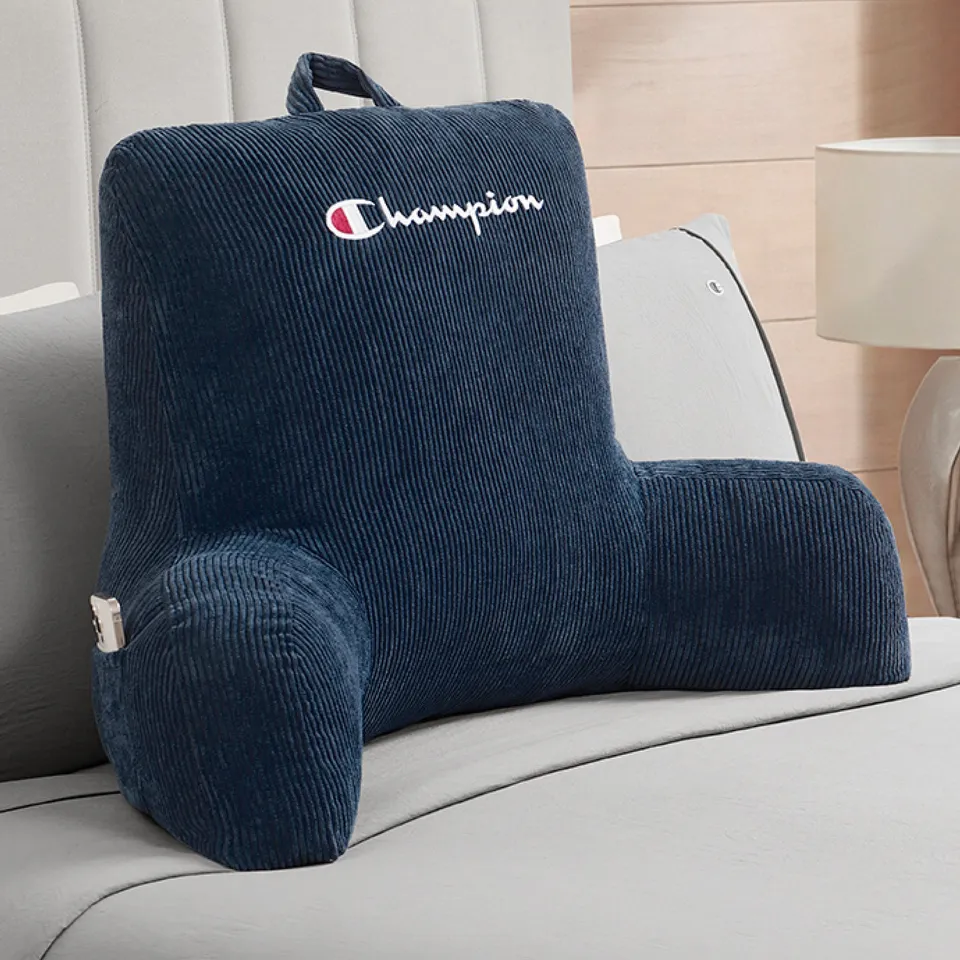 Champion Room Decor Corduroy coussin lecture bleu marine 74 cm