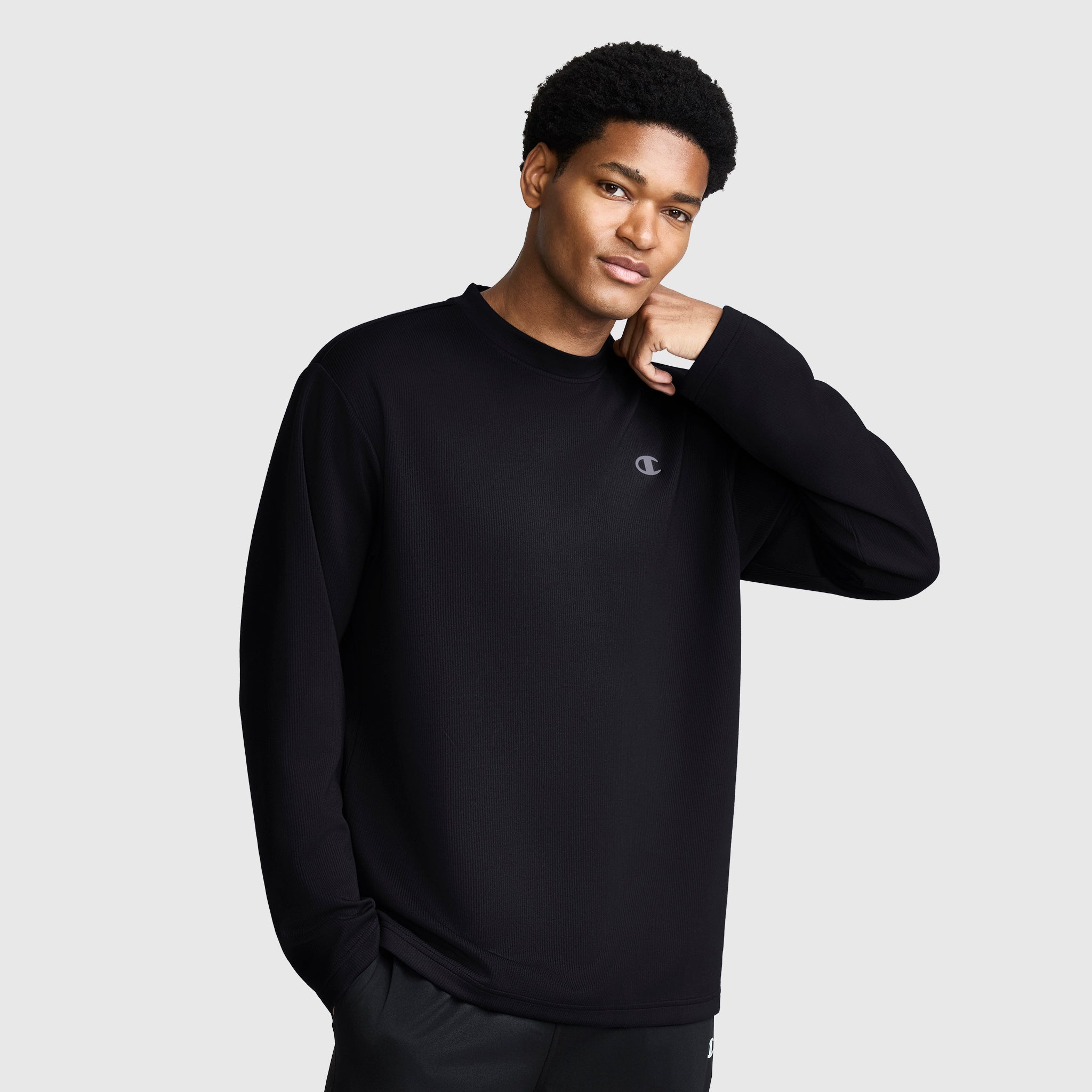 Champion Sport Crewneck sweat Black col rond manches longues