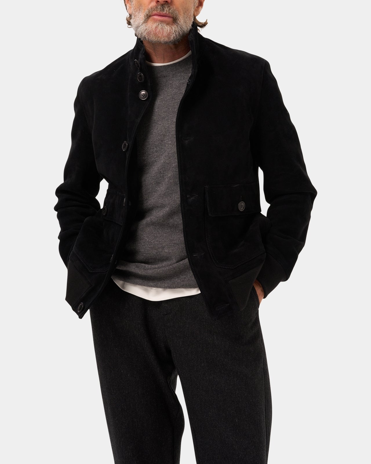 Lafaurie Helmut blouson noir khol cuir agneau