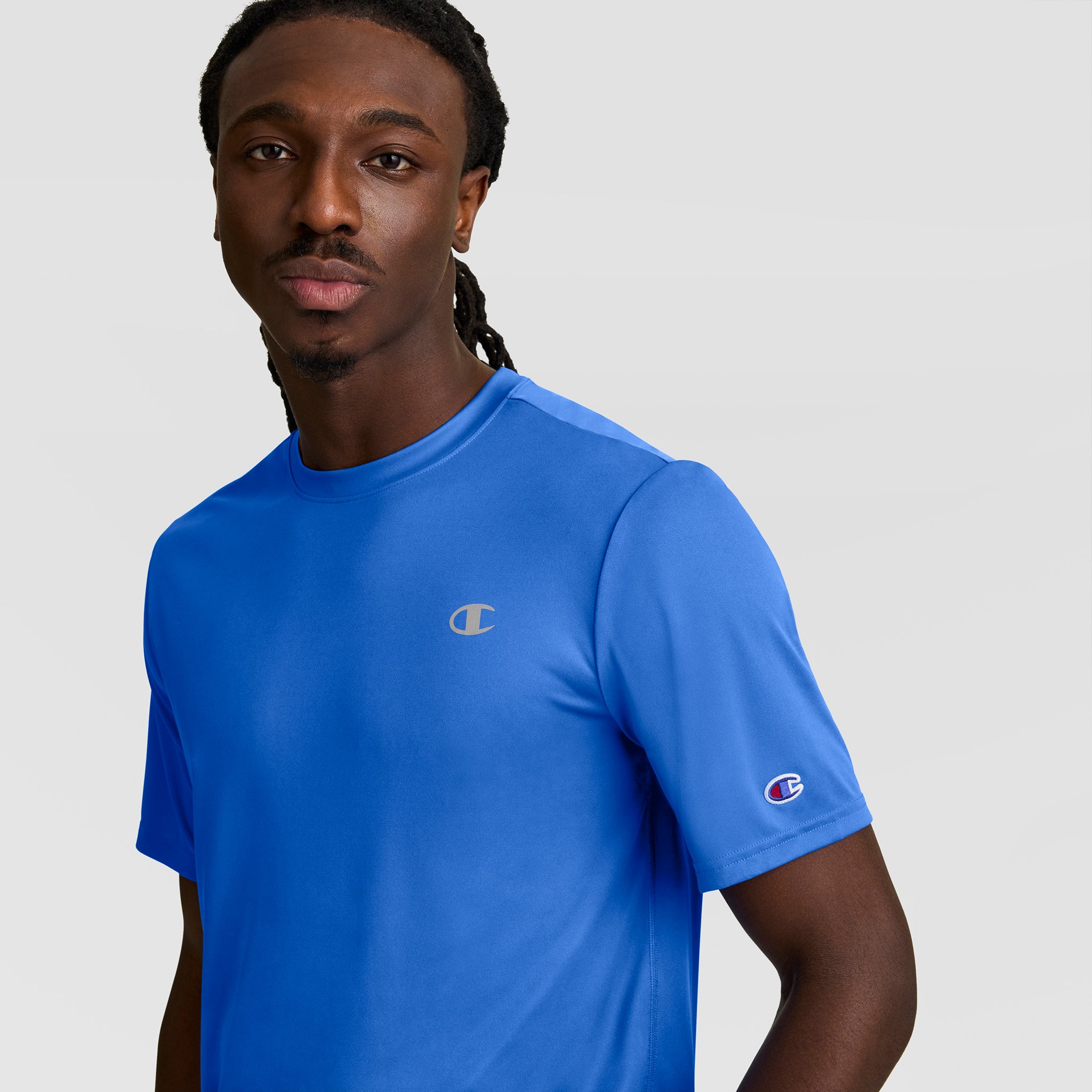 Champion Sport T-Shirt Reflective C Logo tee-shirt homme Nebulas Blue bleu