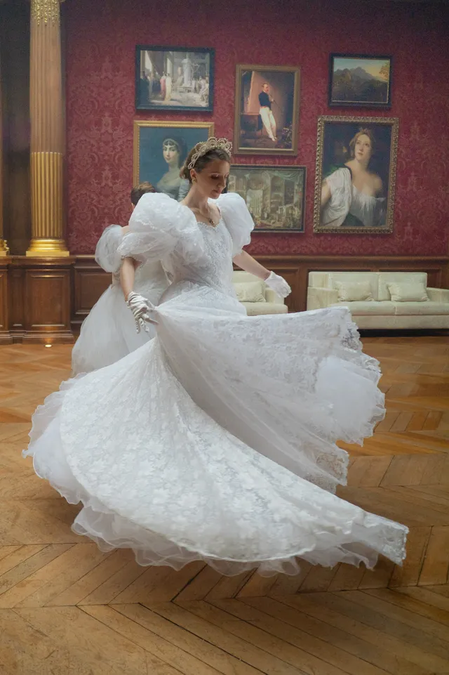 Solène Gisèle La mariée Honorine robe de mariée blanc dentelle perlée
