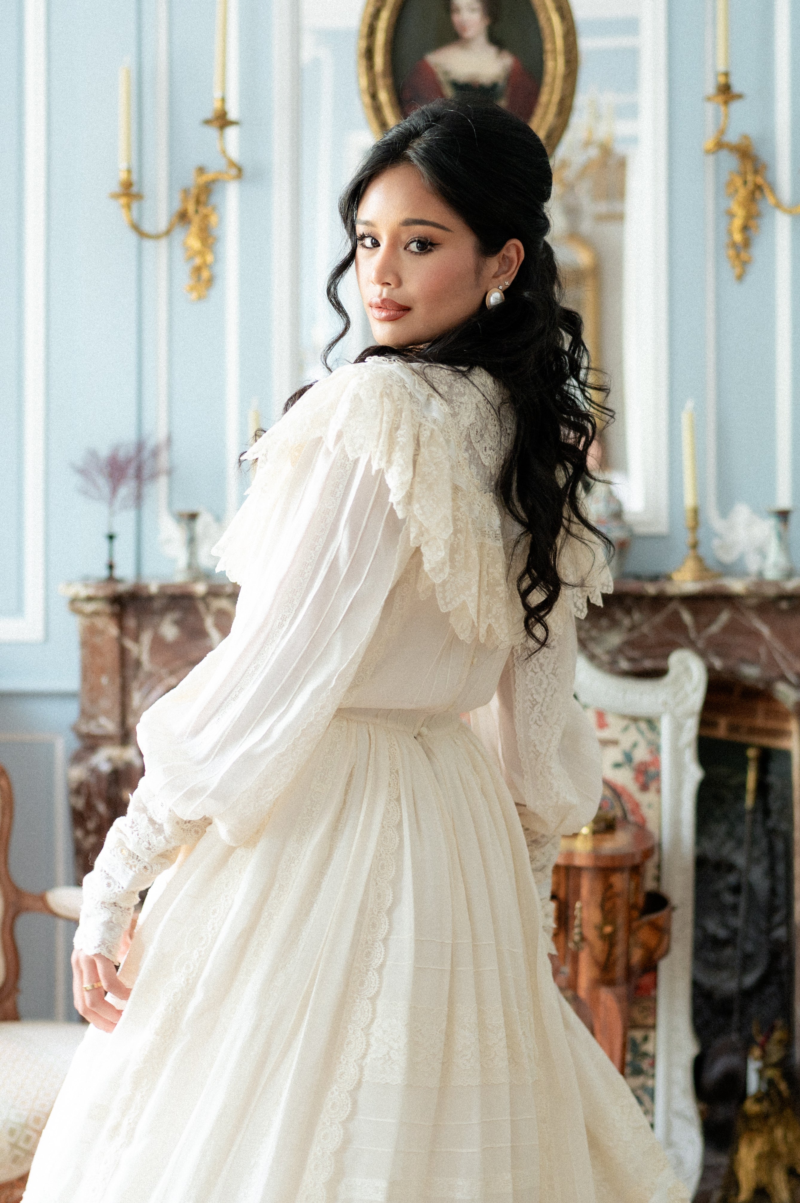 Solène Gisèle La mariée Robe Elisabeth soie crème 36