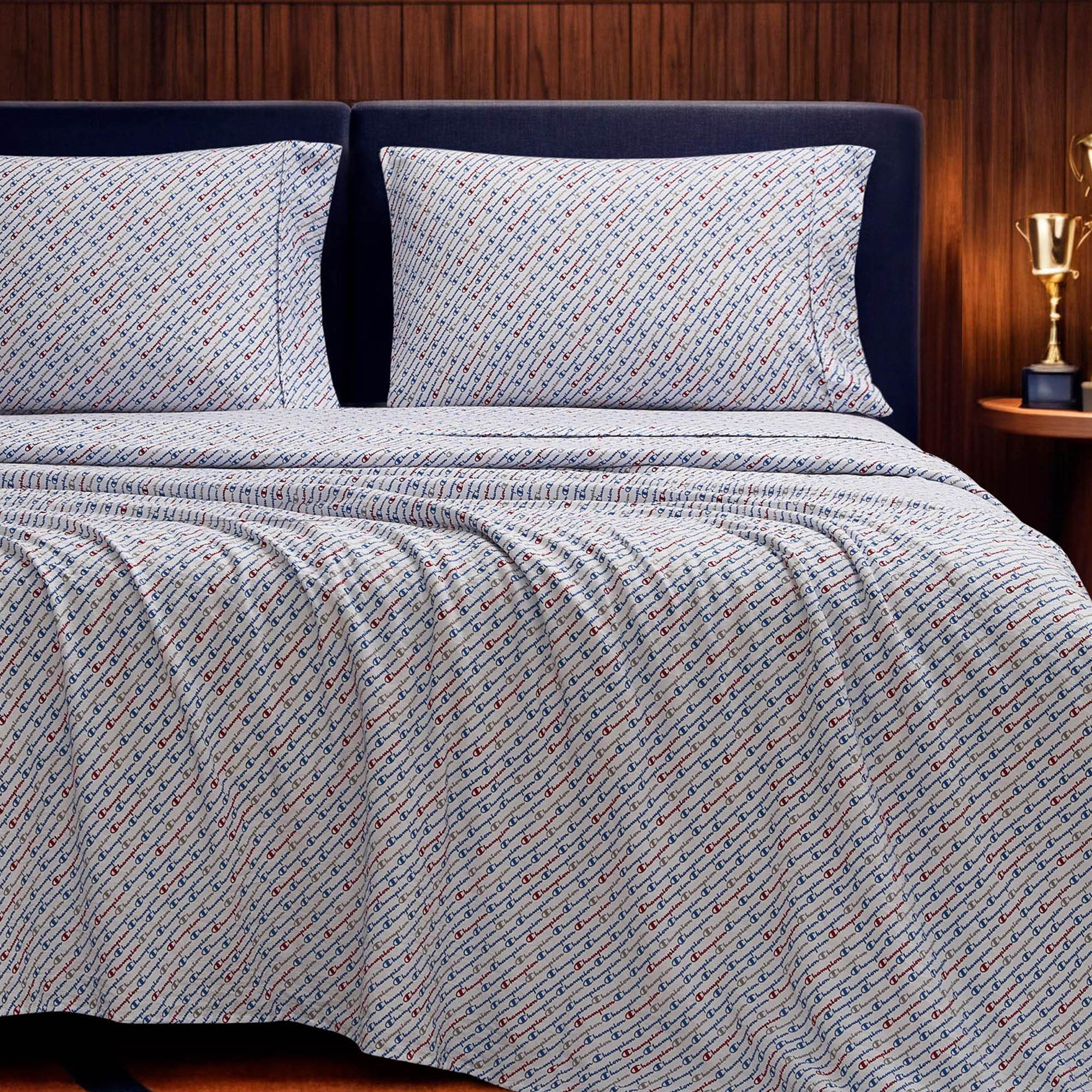 Champion Printed Microfiber Parure Multi Logo Queen