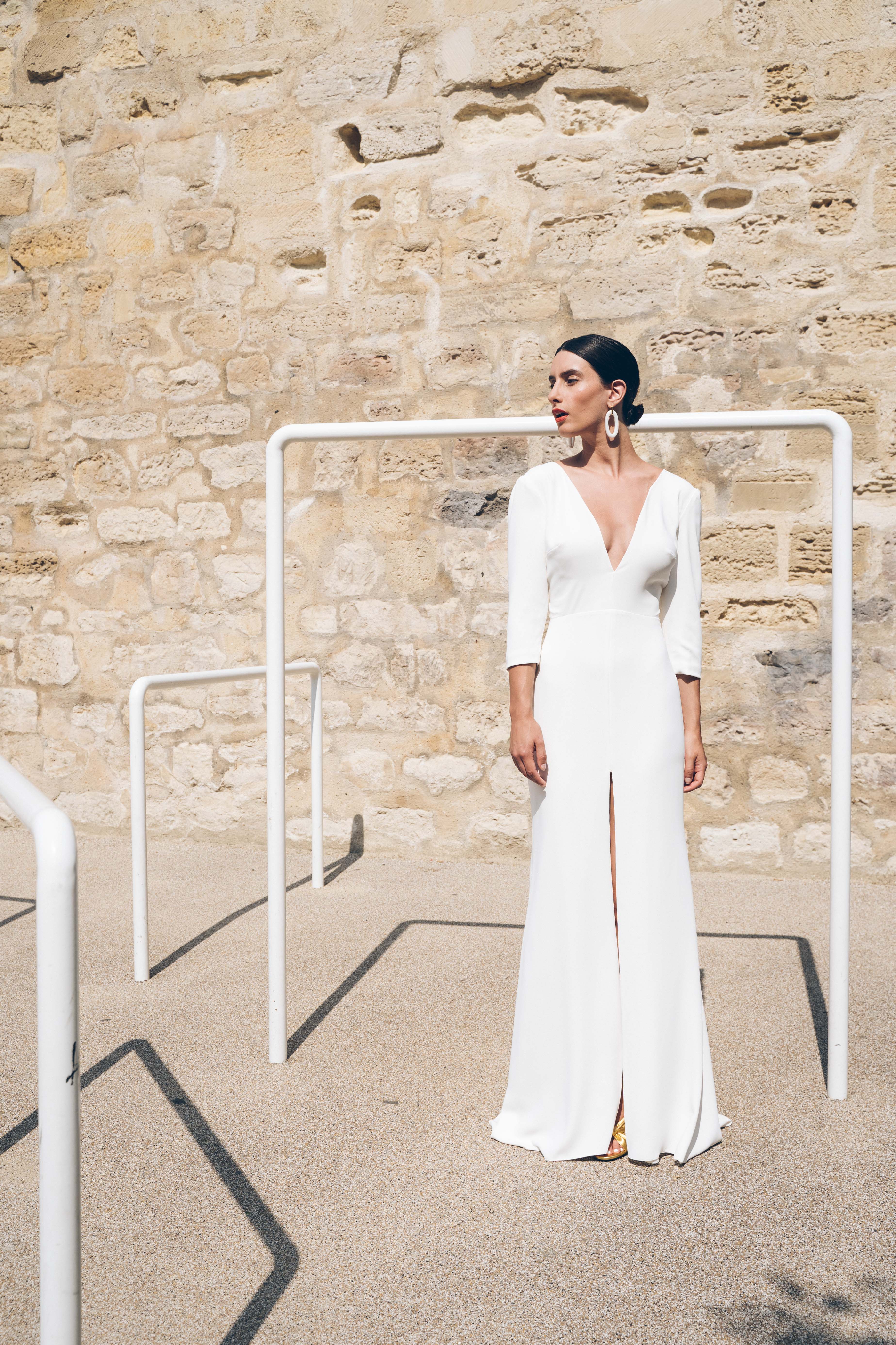 Maison Floret Sur-mesure Darius robe mariée ceinture brodée