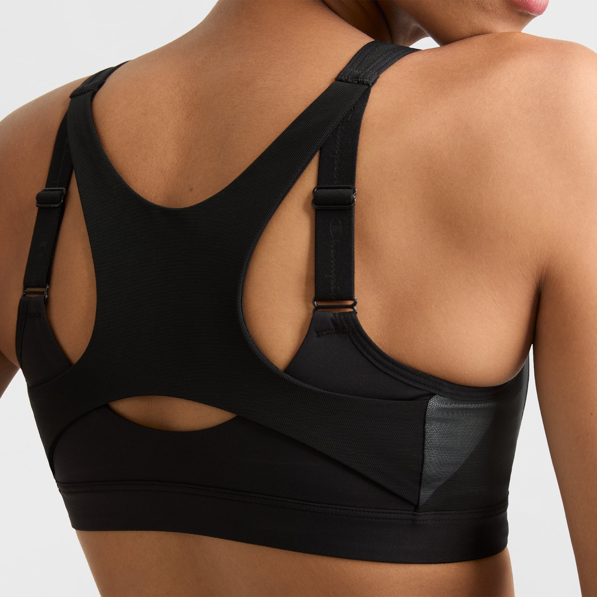 Champion Motion Control Zip Brassière Sport Noir Maintien Fort