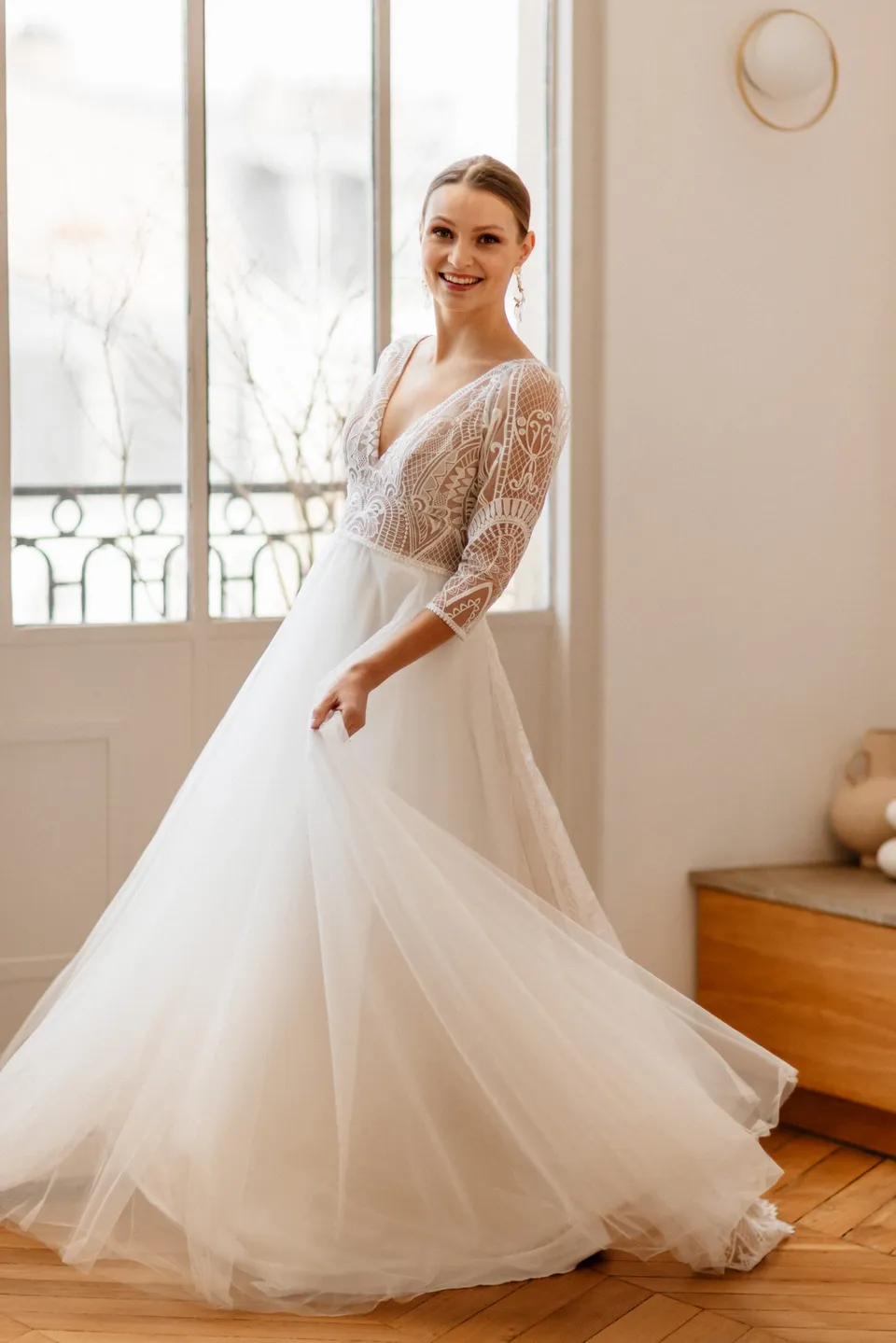 Le Jour de Notre Oui Julie robe de mariée satin sirène