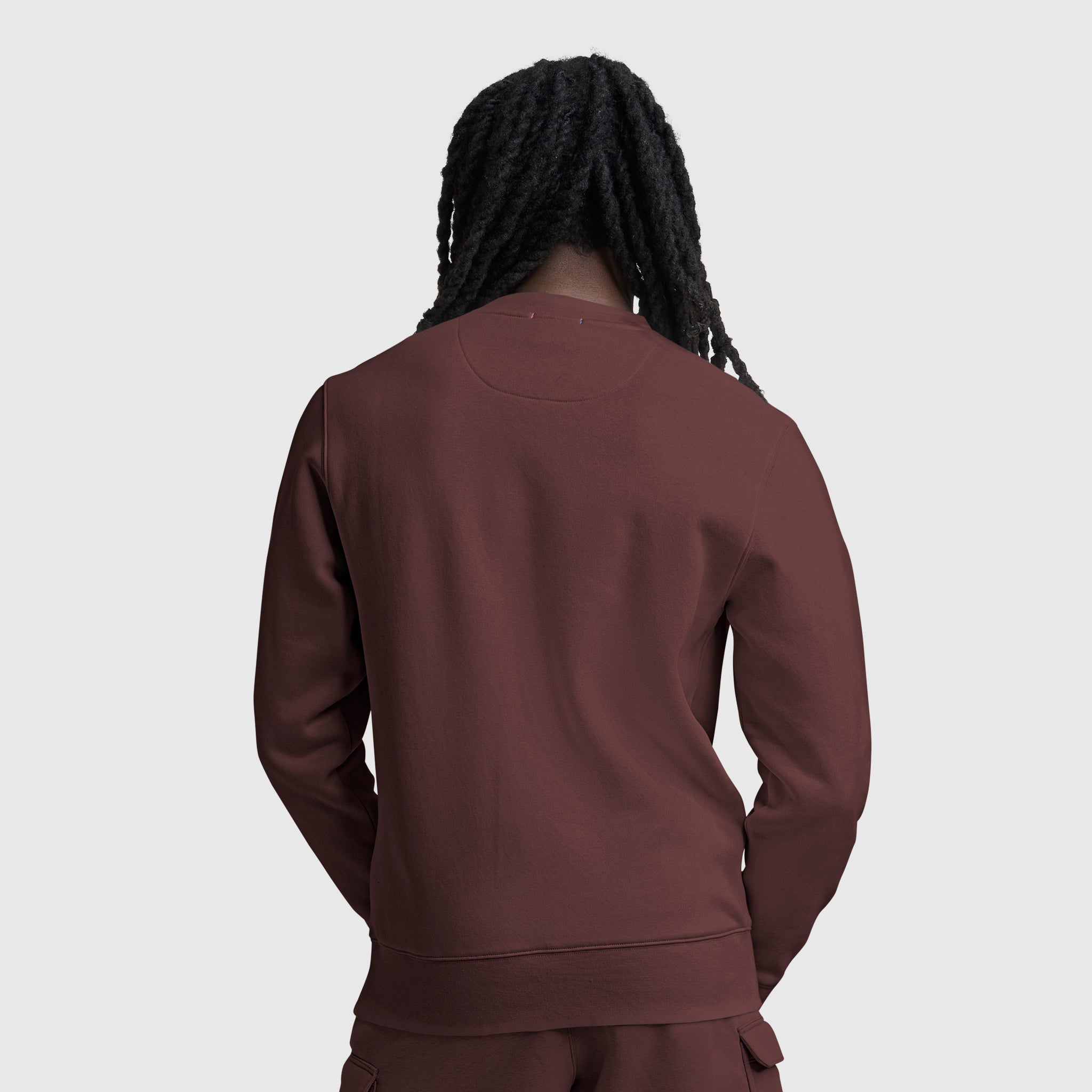 Champion Powerblend Crewneck sweat marron logo tonal