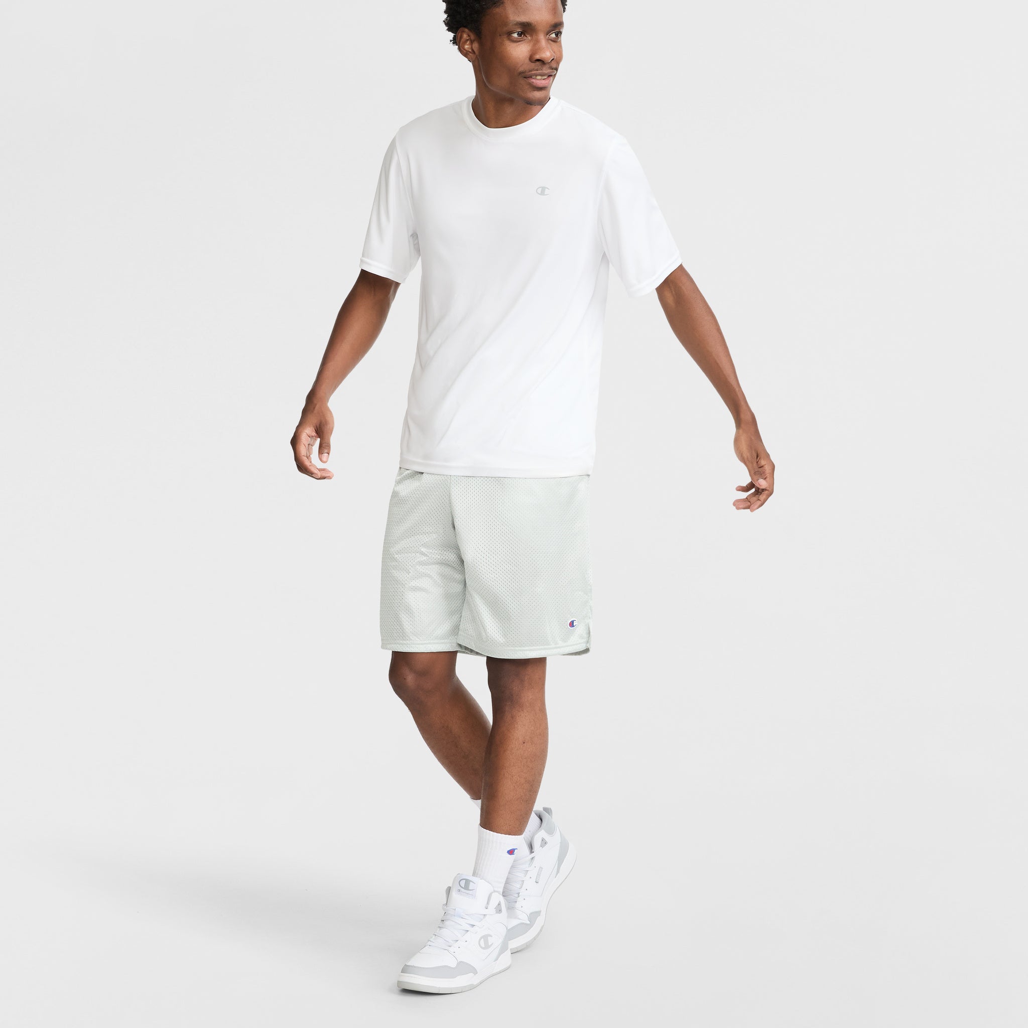 Champion 9" Classic Mesh Shorts C Logo short mesh gris 9 pouces
