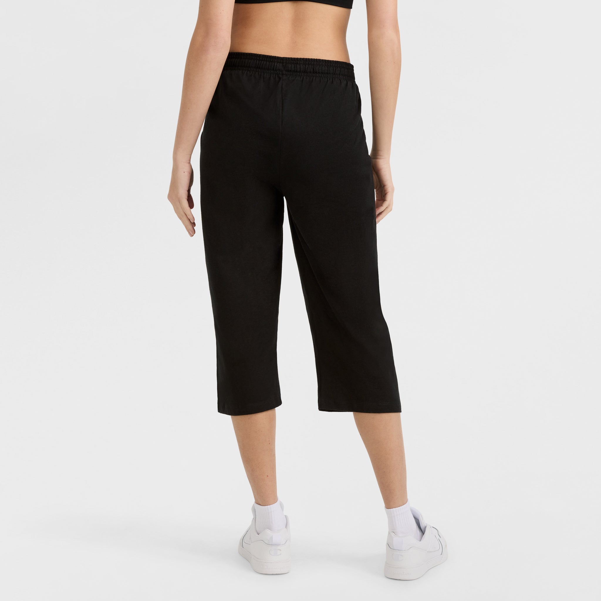 Champion Pants Capri C Logo corsaire femme noir coton léger