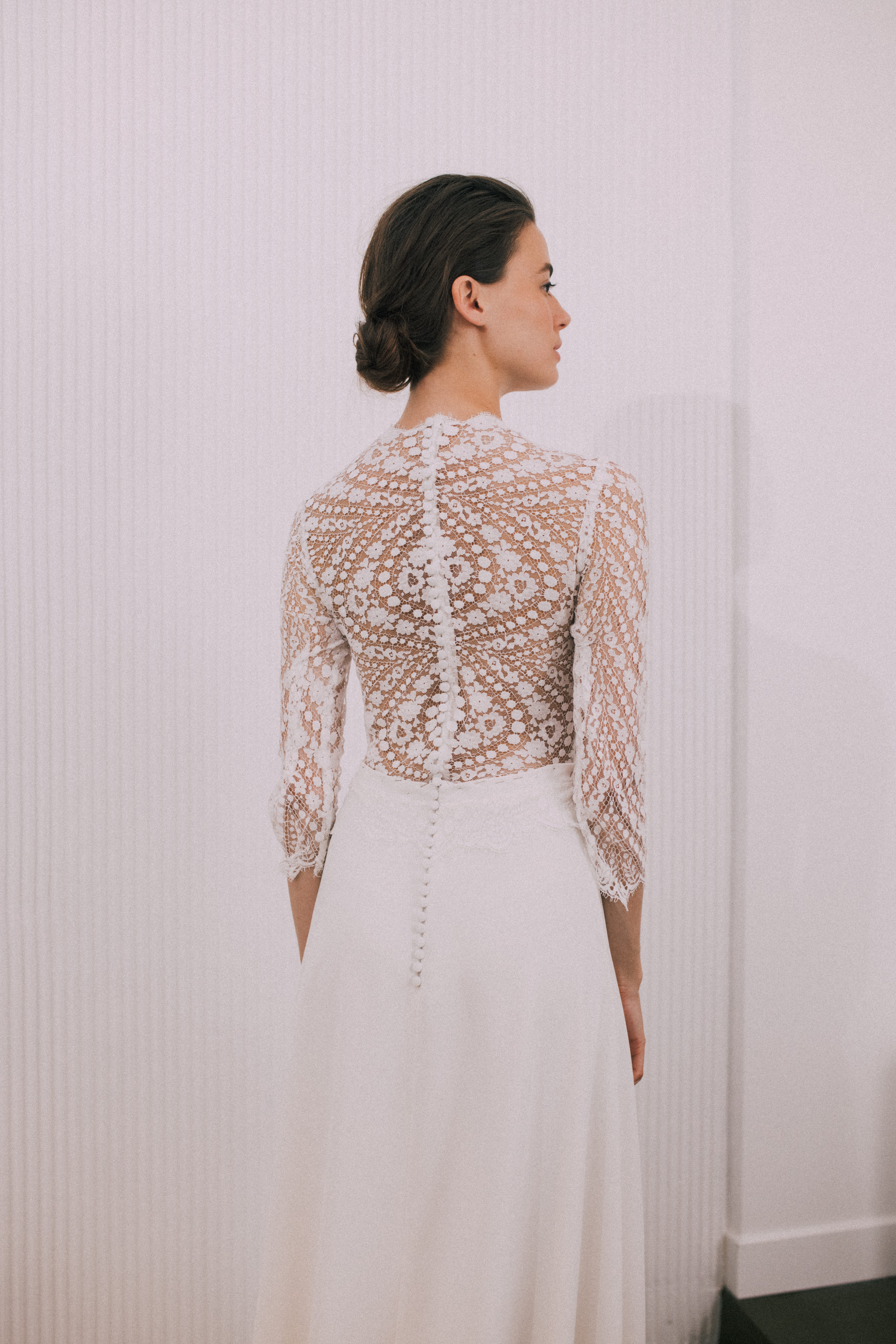 Maison Floret Sur-mesure Sean robe de mariée dentelle Calais