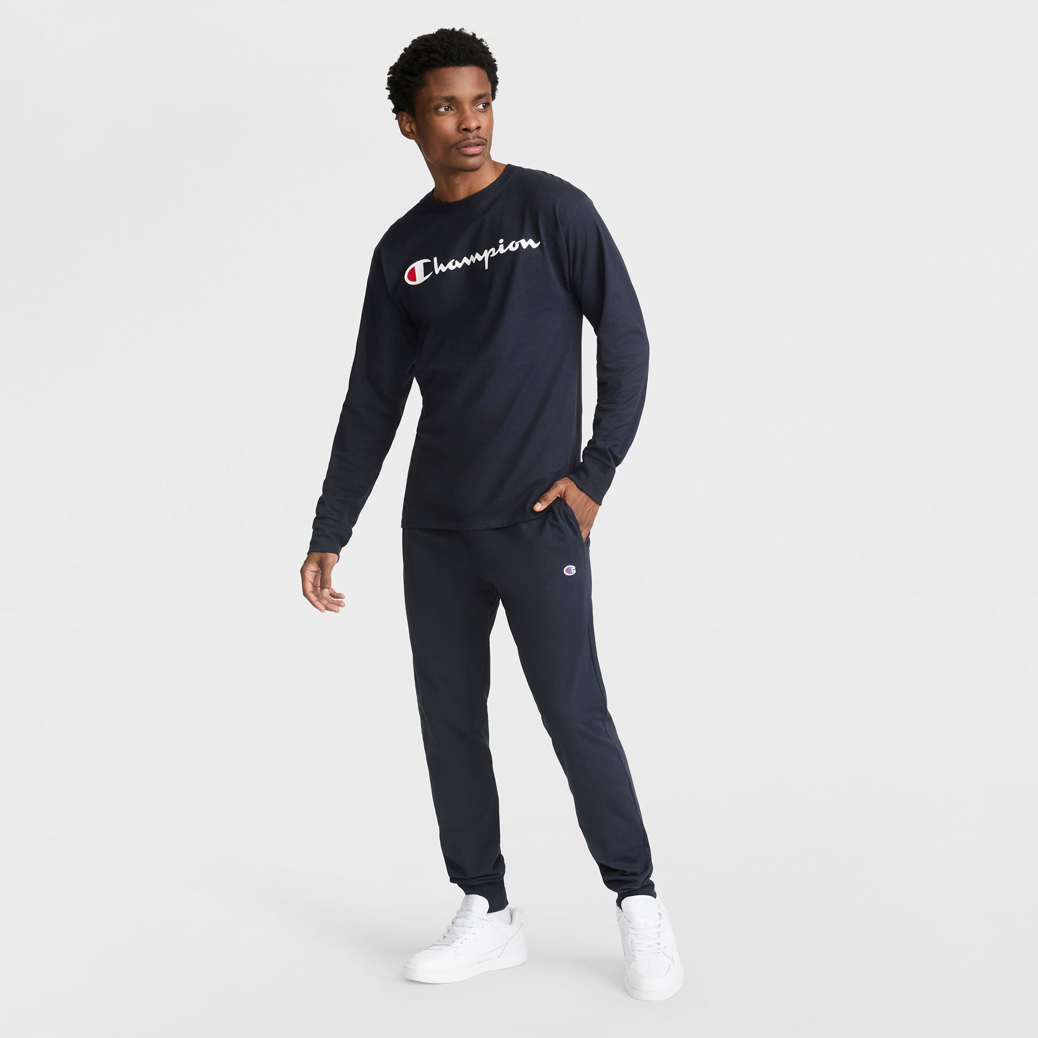 Champion Lightweight Lounge Joggers C Logo jogging bleu Navy