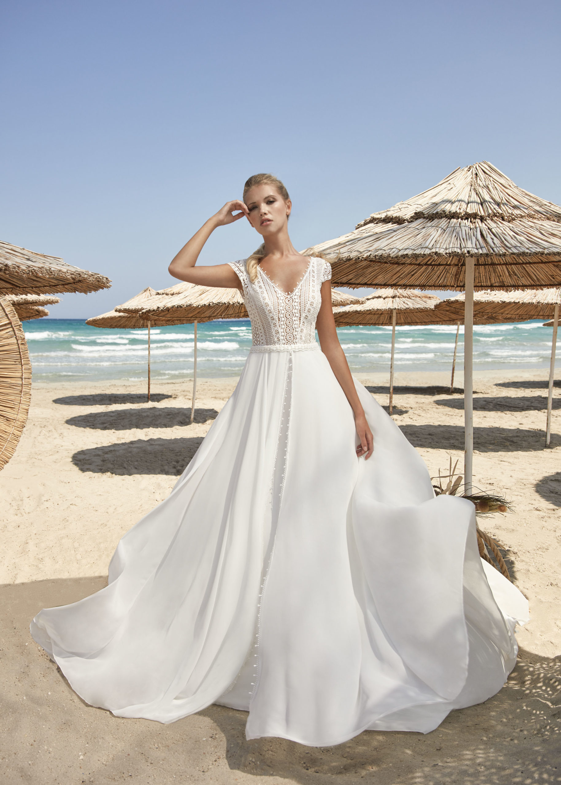 Hervé Paris Boho Vergons robe de mariée ivoire bohème