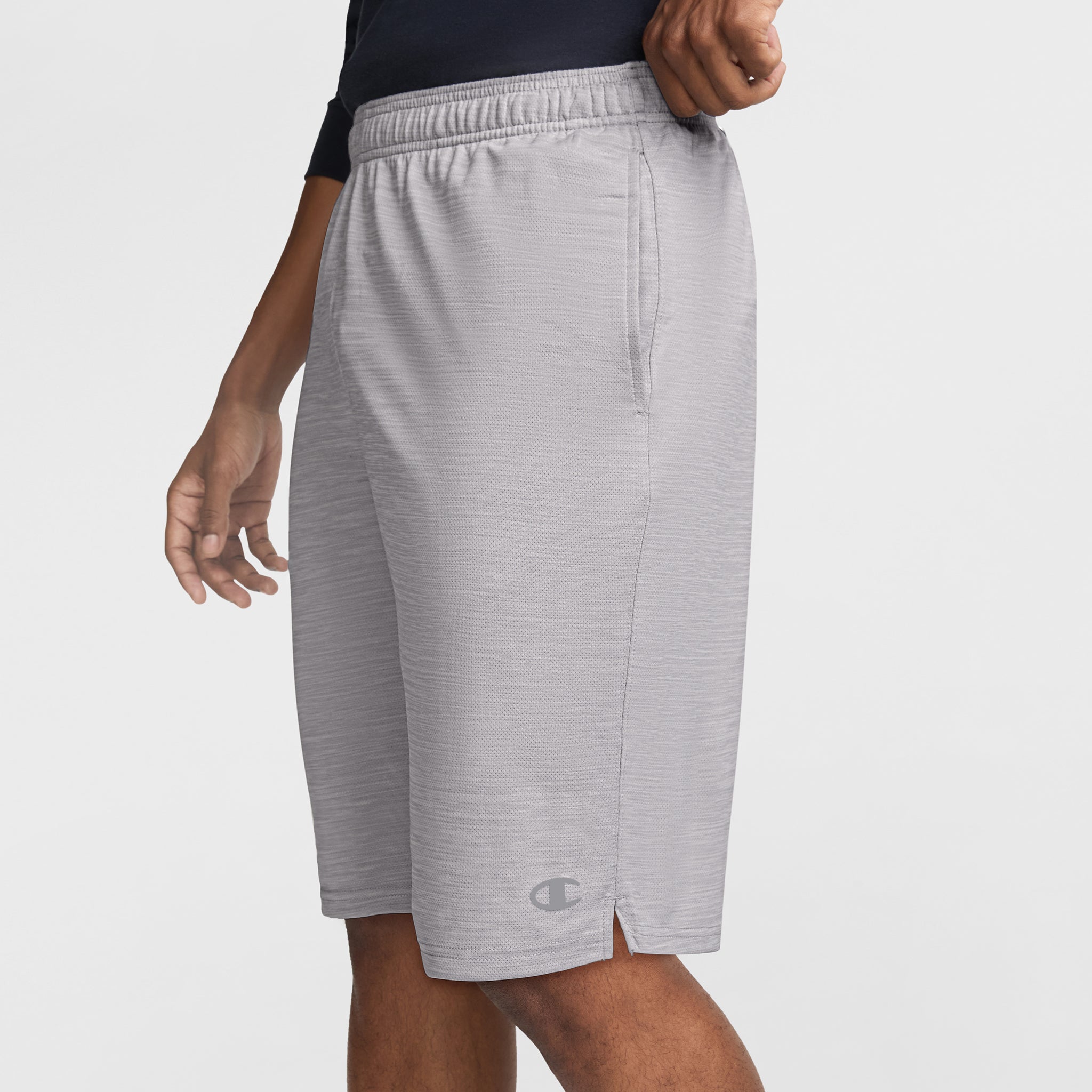 Champion Shorts short sport homme gris 10 pouces poches