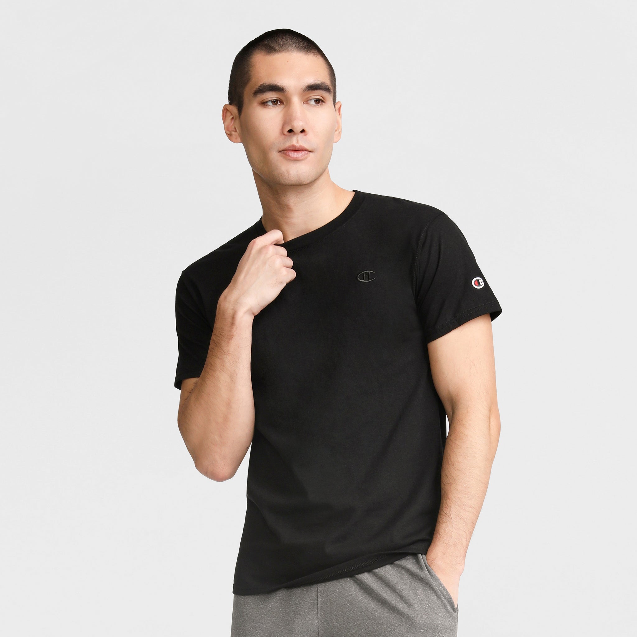 Champion Classic T-Shirt C Logo t-shirt homme Black coton