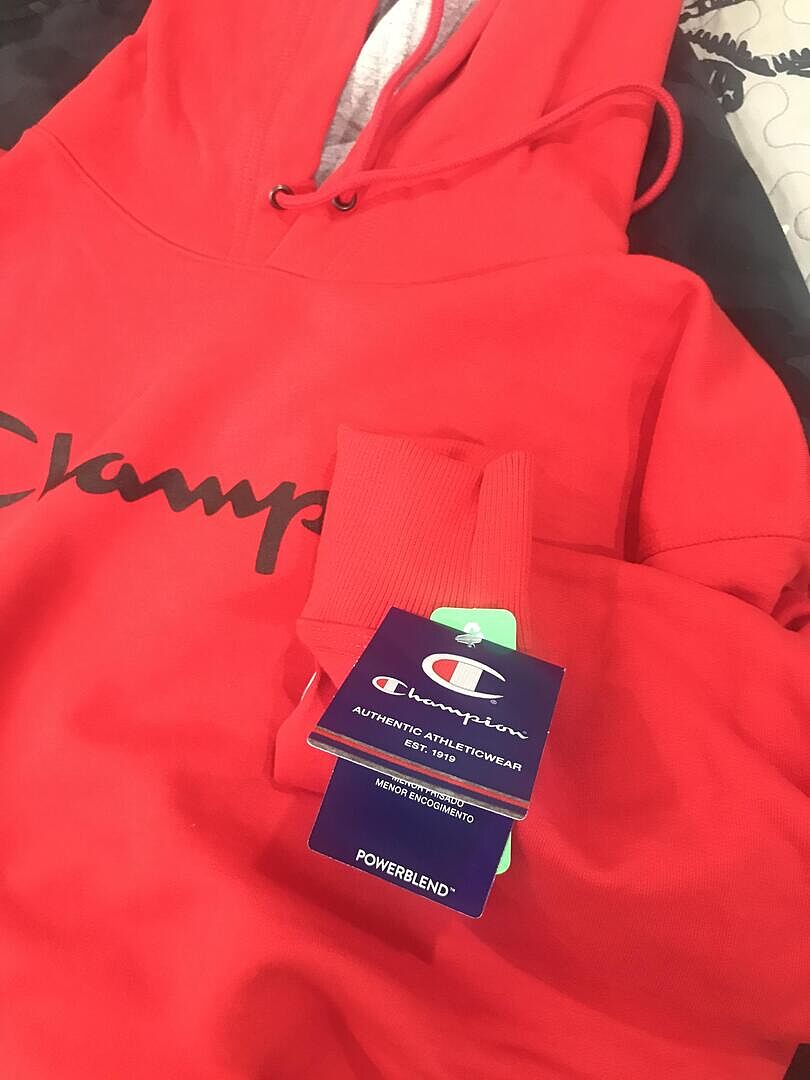 Champion Powerblend Hoodie Full Script Logo sweat à capuche Chive