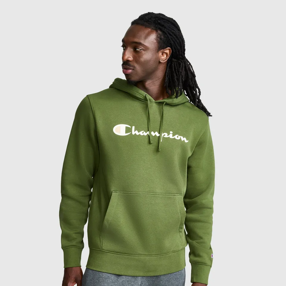 Champion Powerblend Hoodie Full Script Logo sweat à capuche Chive