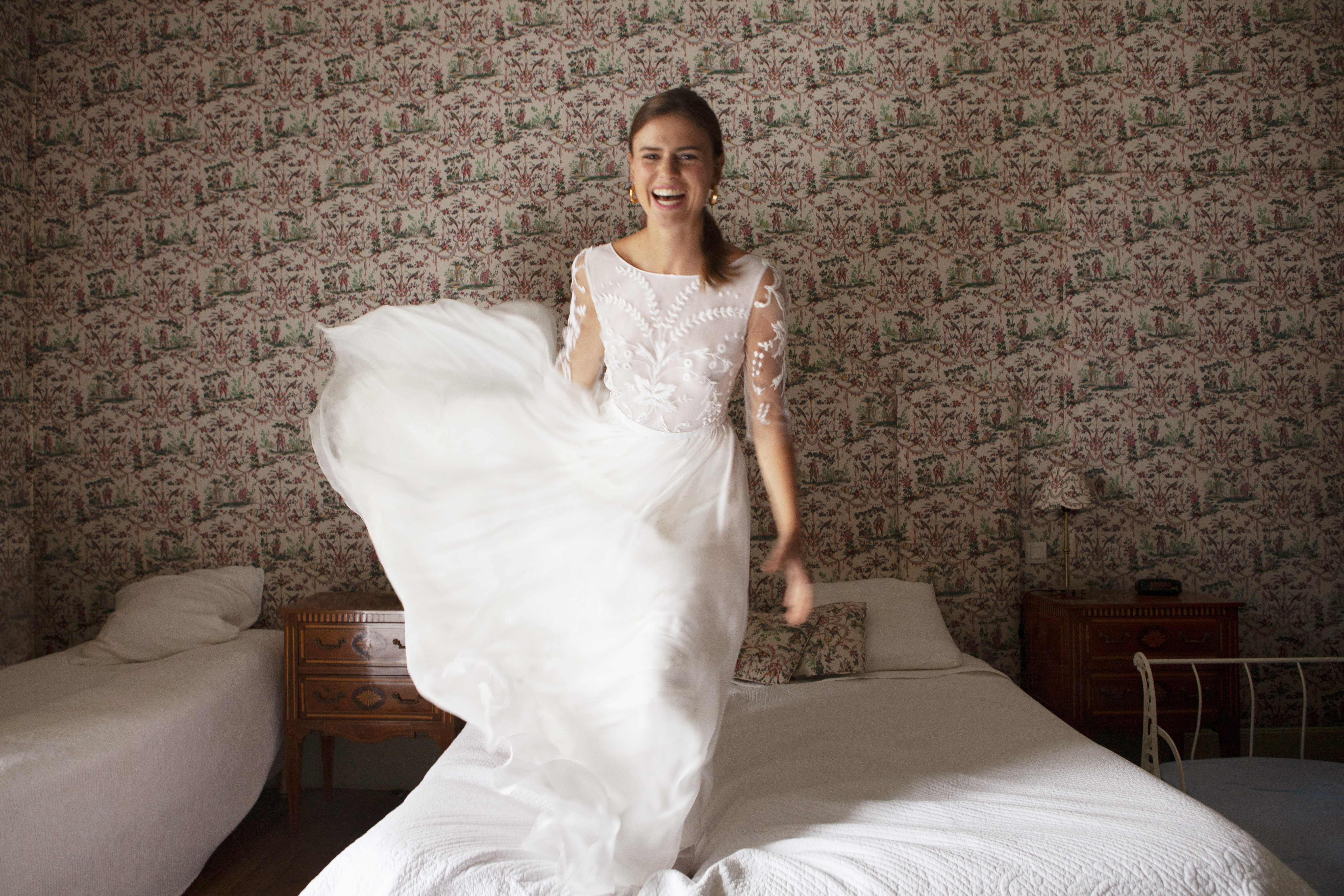 Maison Floret Sur-mesure Joseph robe mousseline soie bateau