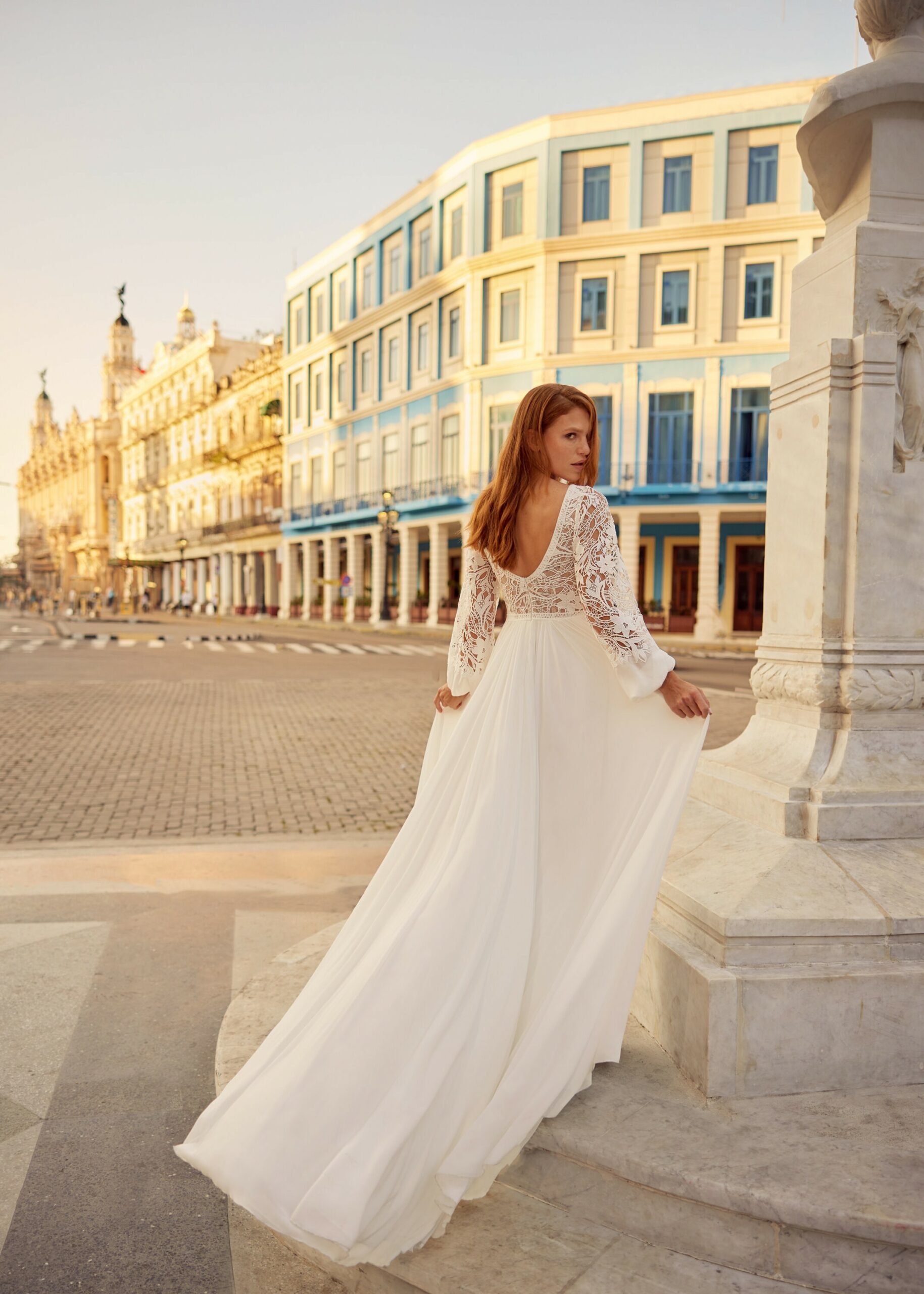 Hervé Paris Libre Langley-A robe de mariée empire mousseline