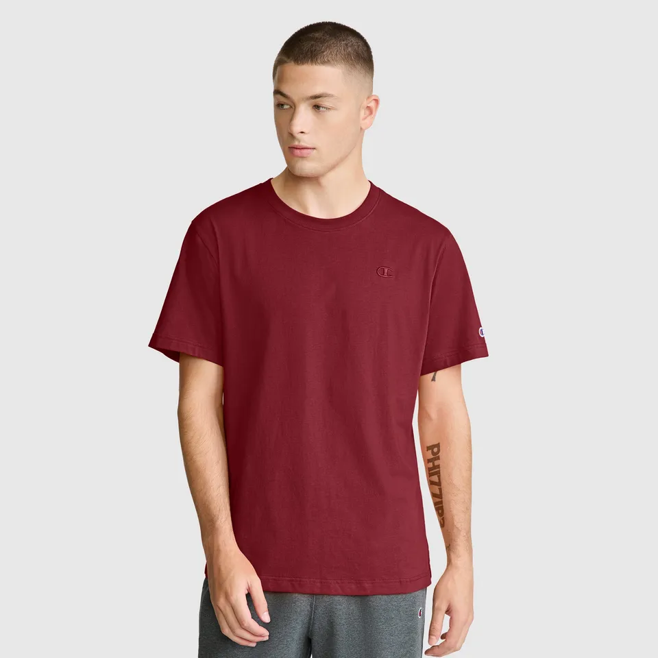 Champion Classic C Logo t-shirt homme Cabernet coton