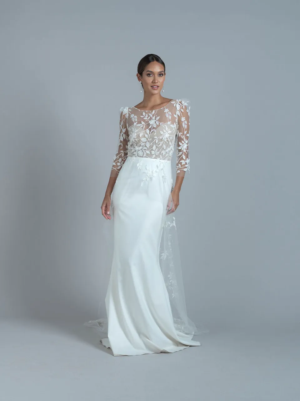 Rime Arodaky Bridal Palmer robe tulle brodé fleurs