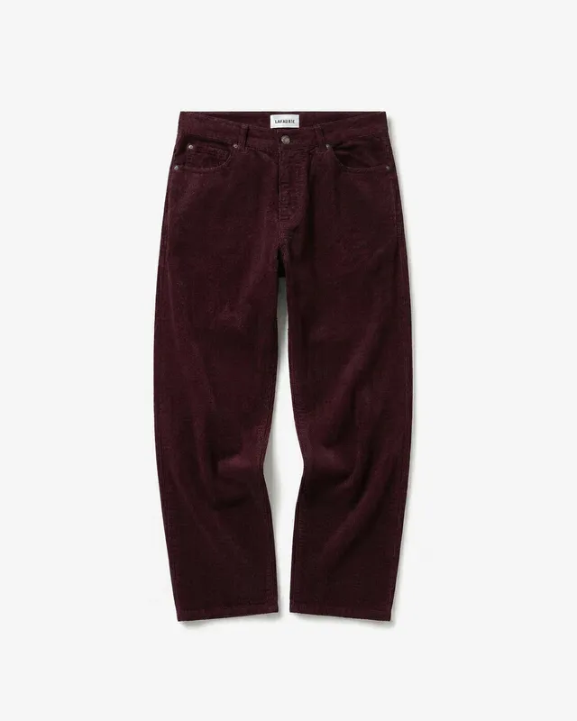 Lafaurie Cassius pantalon velours lie de vin coupe ajustée