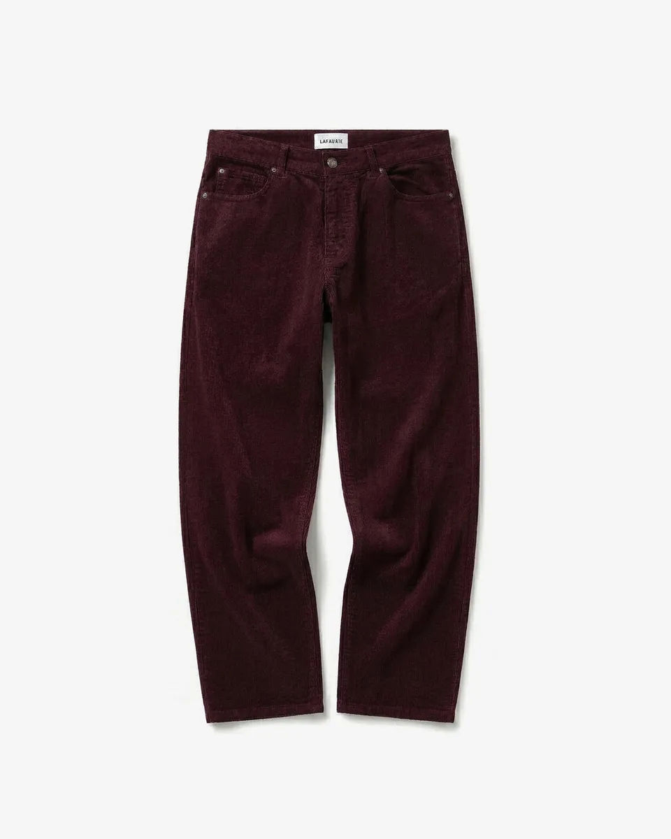 Lafaurie Cassius pantalon velours lie de vin coupe ajustée