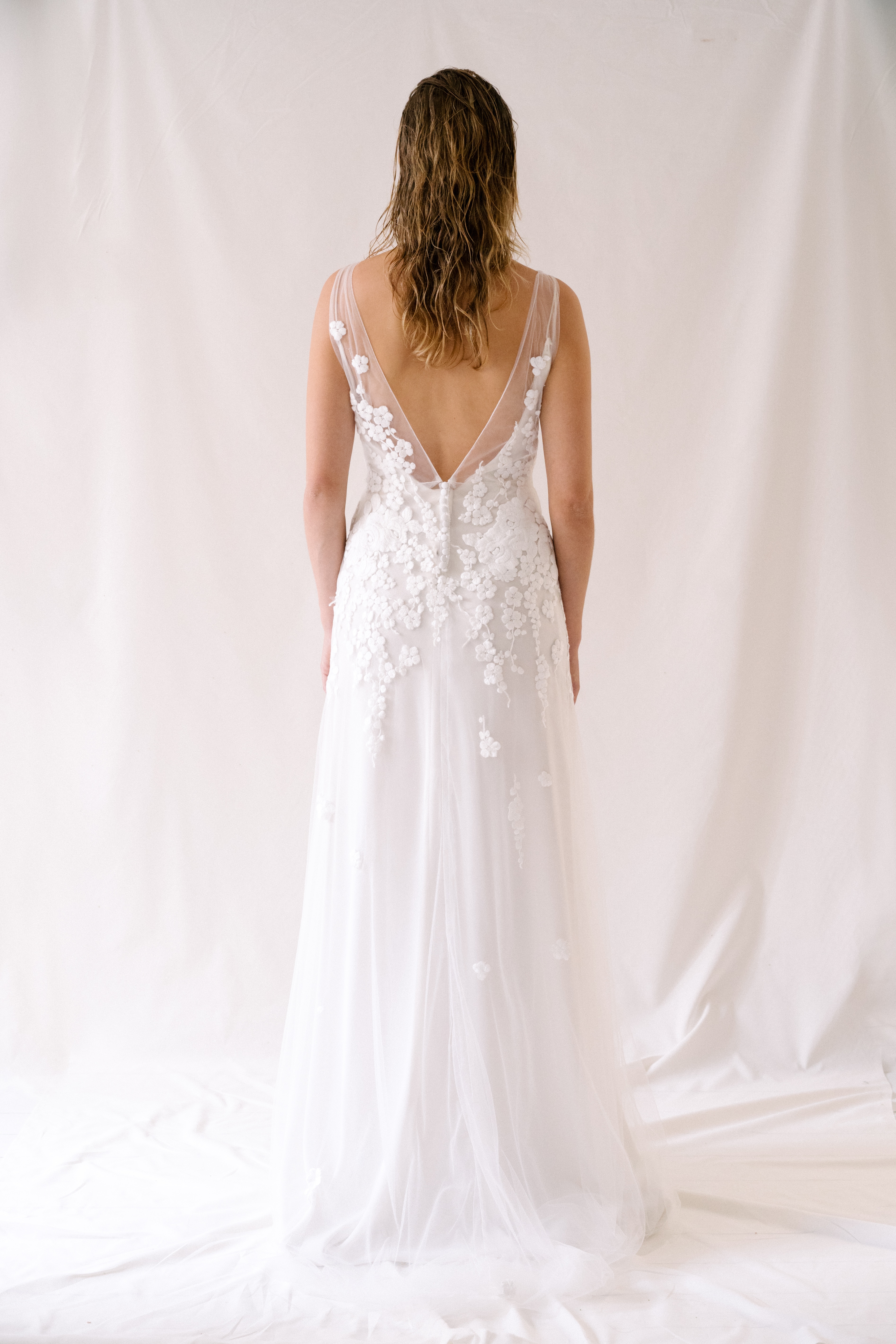 Maison Floret Sur-mesure Aksel robe tulle broderie italienne