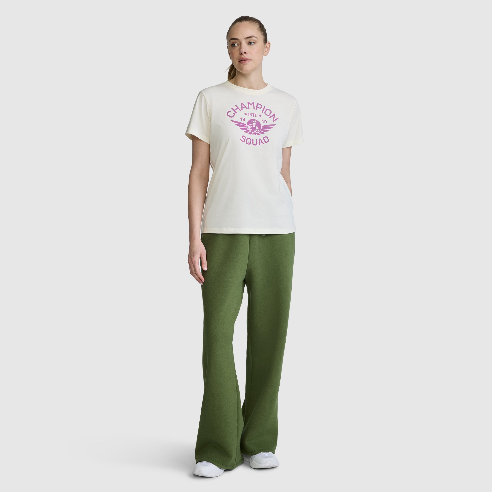 Champion Squad Graphic T-Shirt tee-shirt écru coton