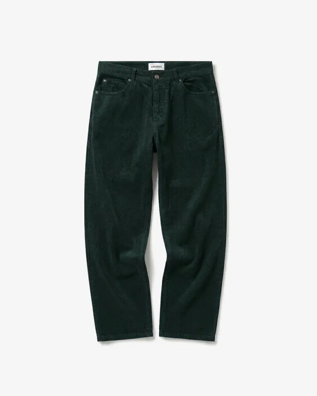 LAFAURIE CASSIUS Vert Chrome pantalon velours cotelé ajusté