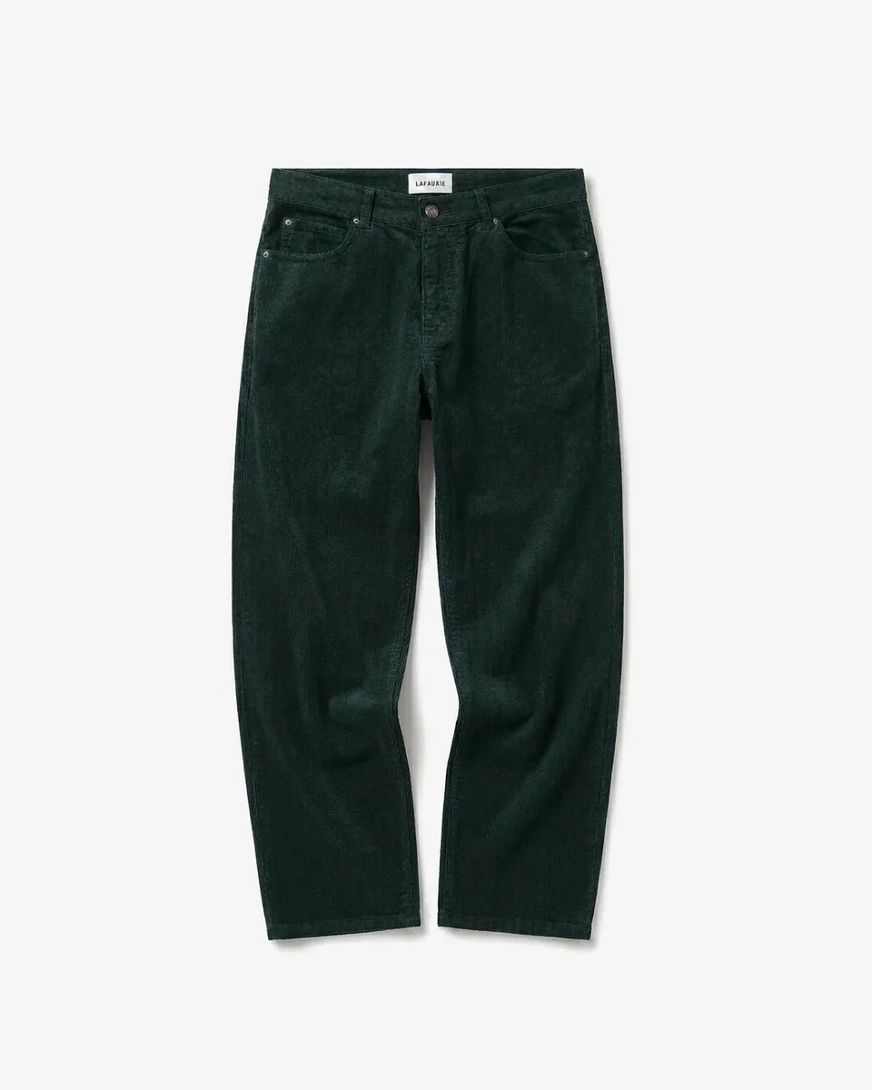 LAFAURIE CASSIUS Vert Chrome pantalon velours cotelé ajusté