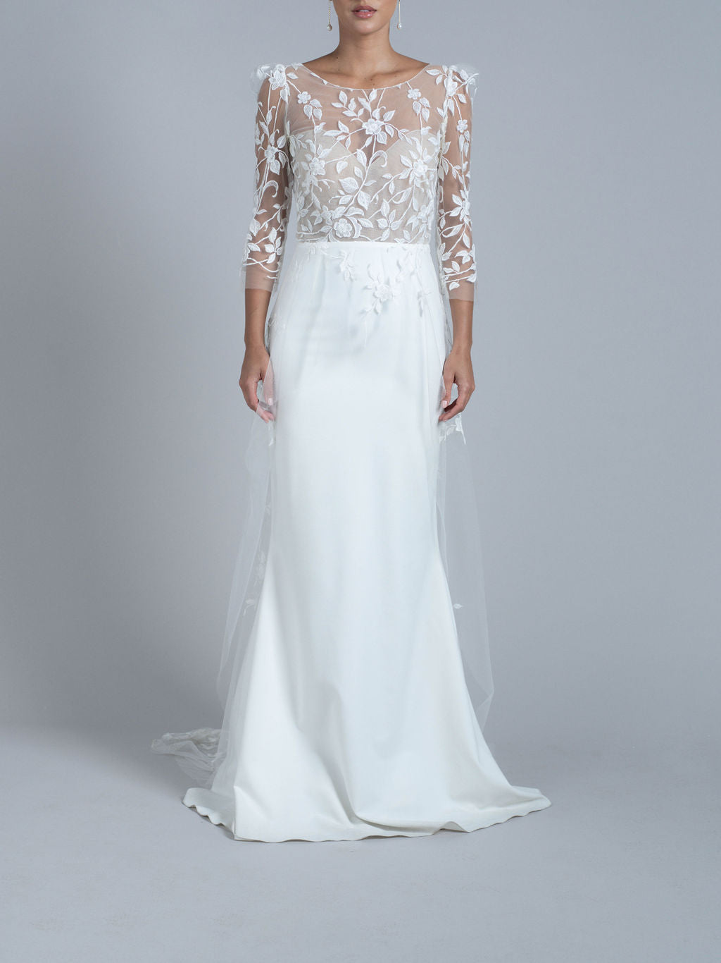 Rime Arodaky Bridal Palmer robe tulle brodé fleurs