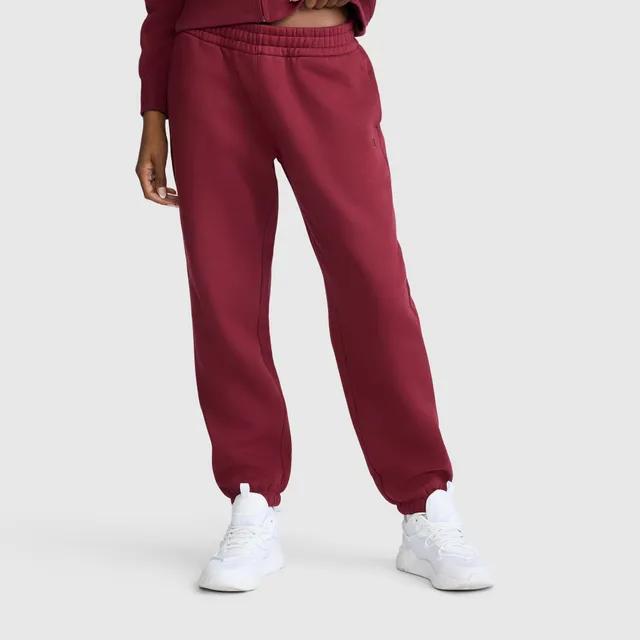 Champion Powerblend Oversized Sweatpants C Logo jogging femme Bordeaux