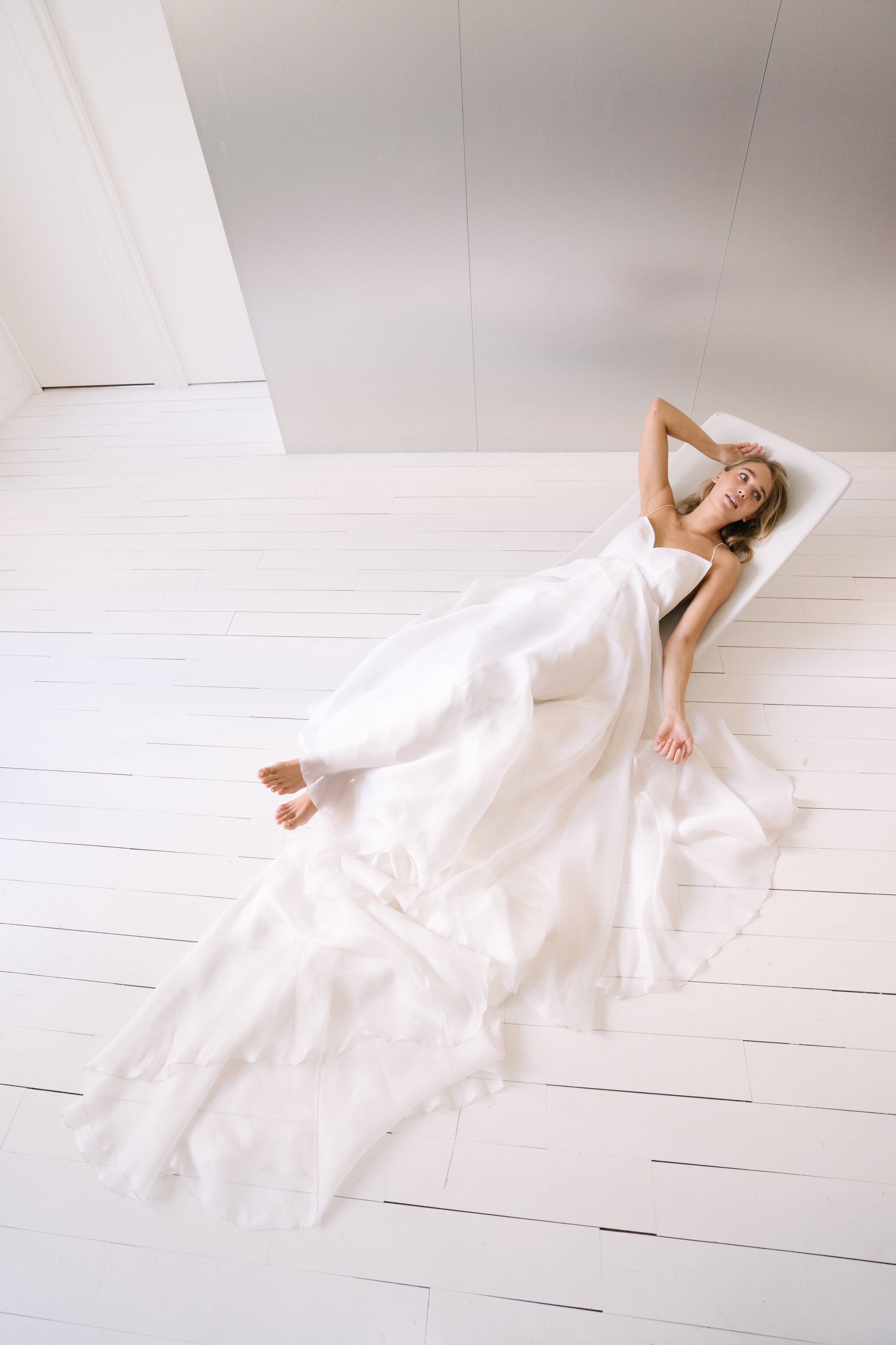 Maison Floret Sur-mesure Johan robe organza bretelles