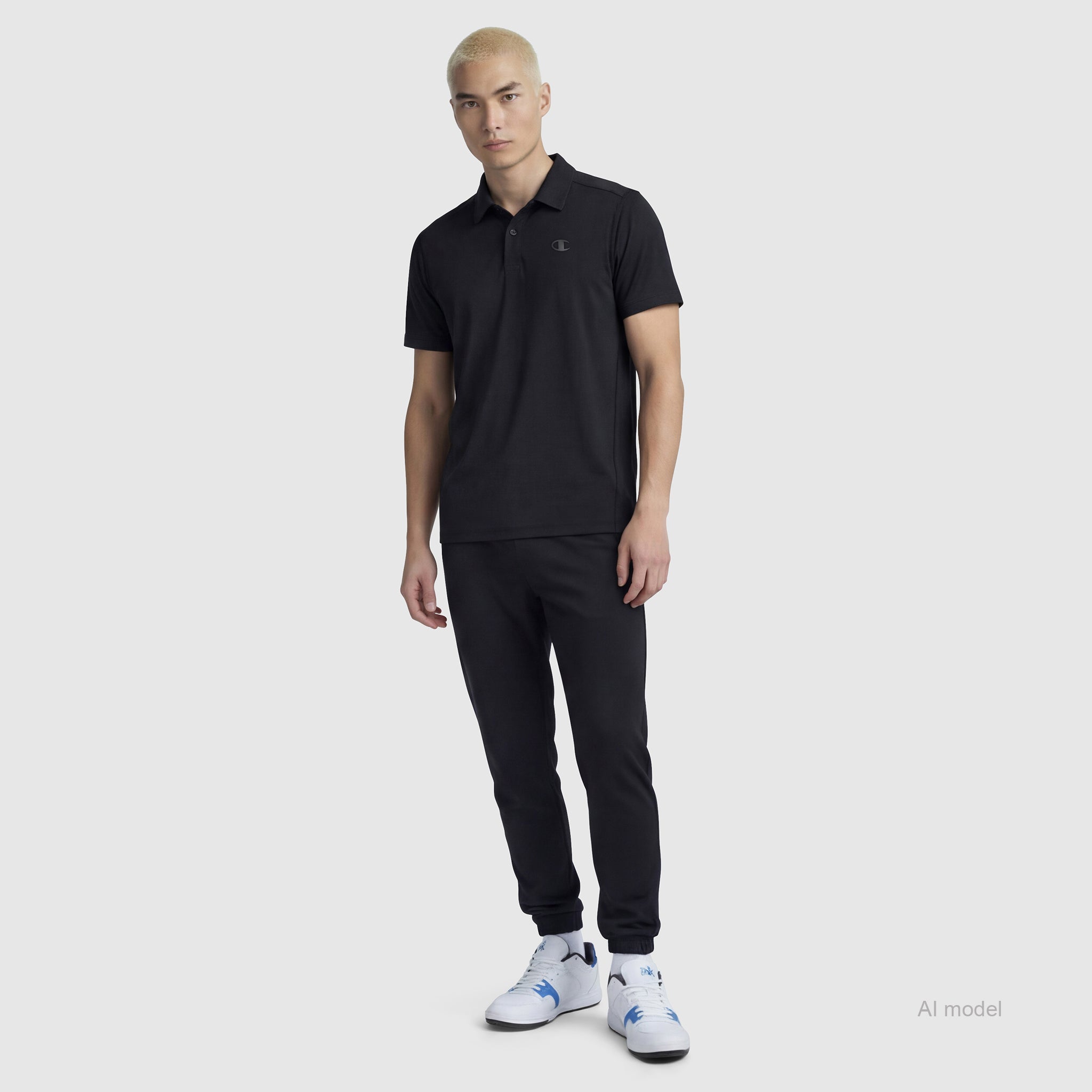 Champion Sport Polo C Logo polo homme Black stretch