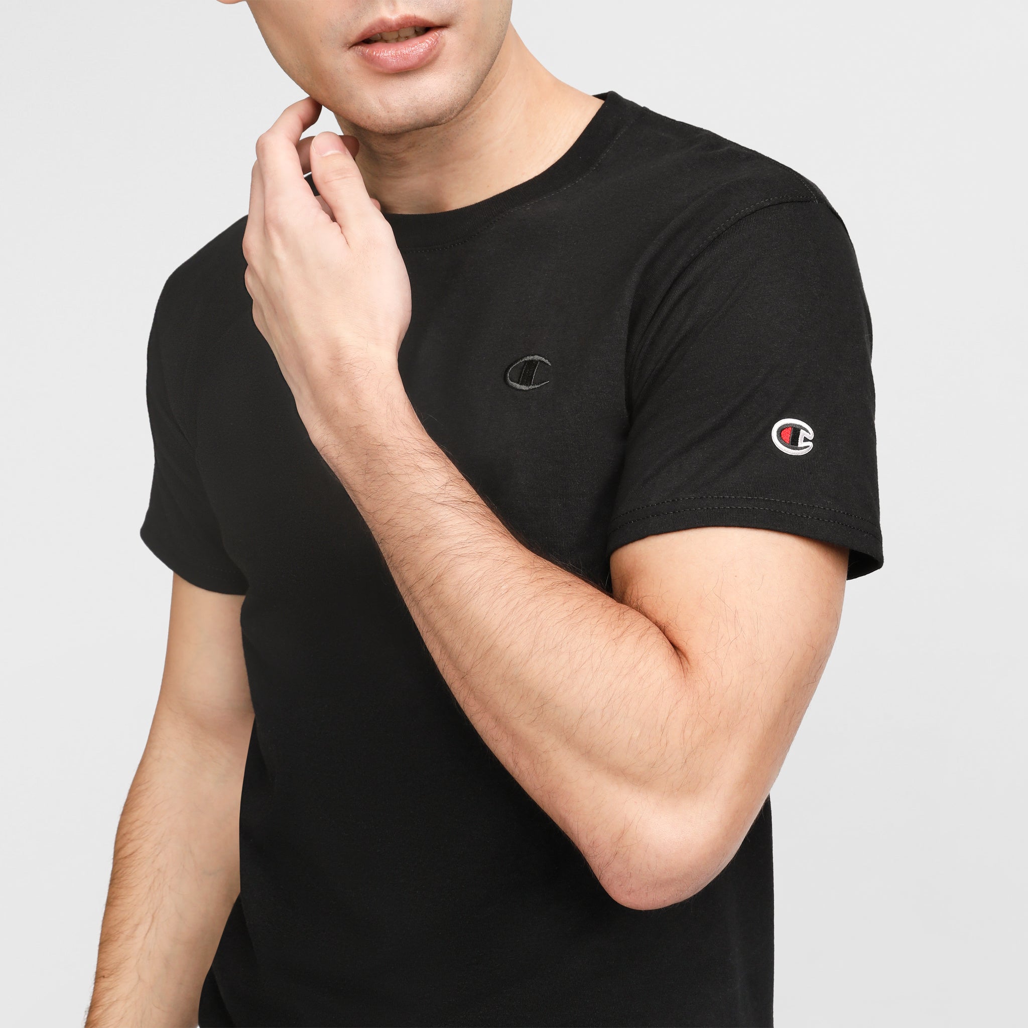 Champion Classic T-Shirt C Logo t-shirt homme Black coton