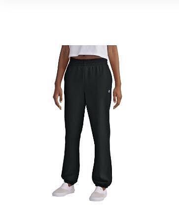 Champion Powerblend Oversized Sweatpants C Logo jogging femme Noir