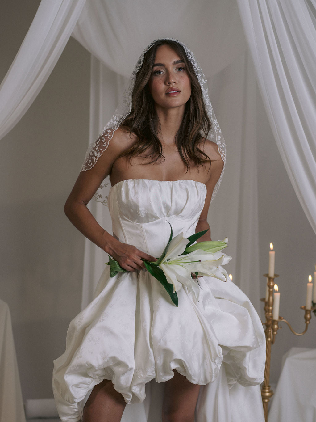 Rime Arodaky Bridal Crillon robe jacquard traîne