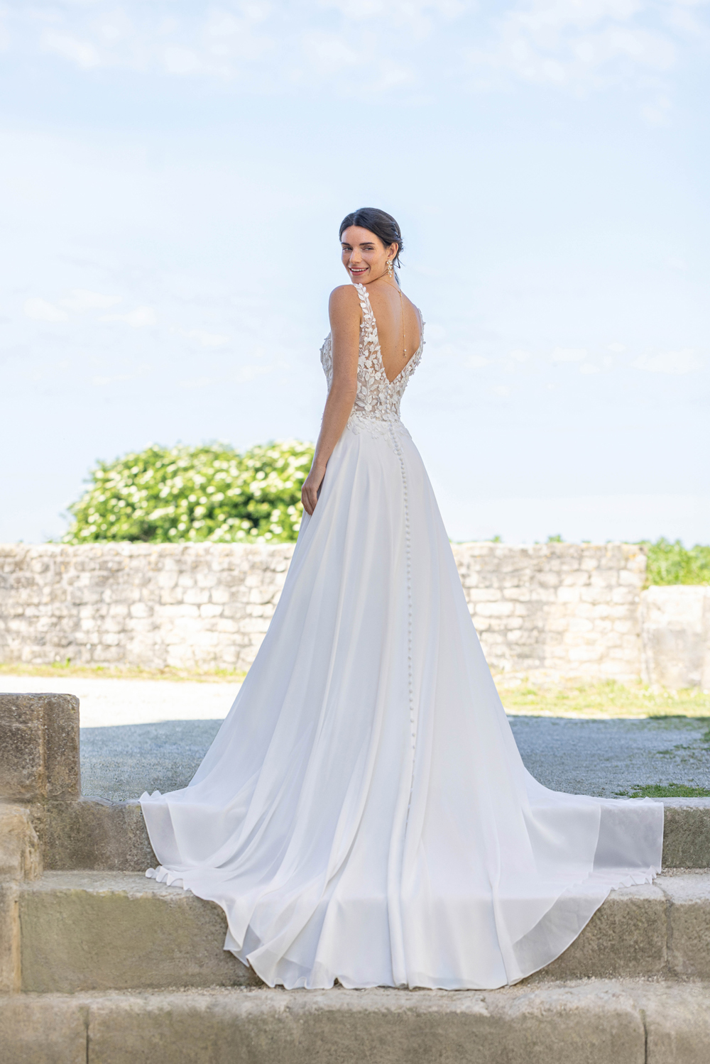 Le Jour de Notre Oui Bonheur robe de mariée blanche