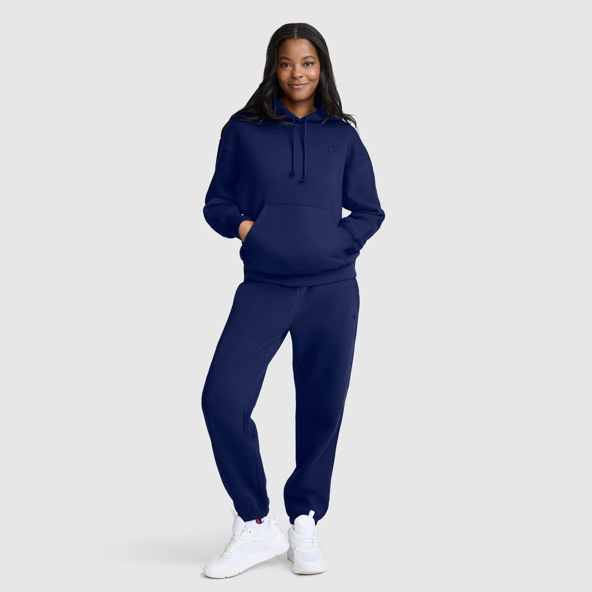 Champion Powerblend Small C Freshman hoodie bleu depths
