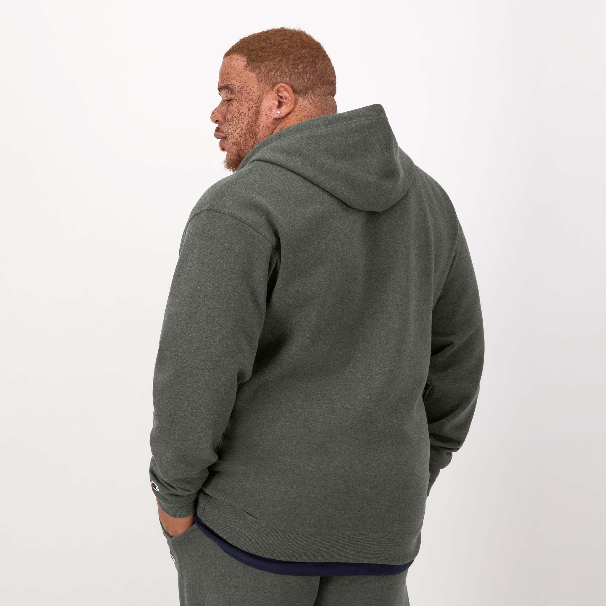 Champion Powerblend Sweat à Capuche Zippé Granite Heather