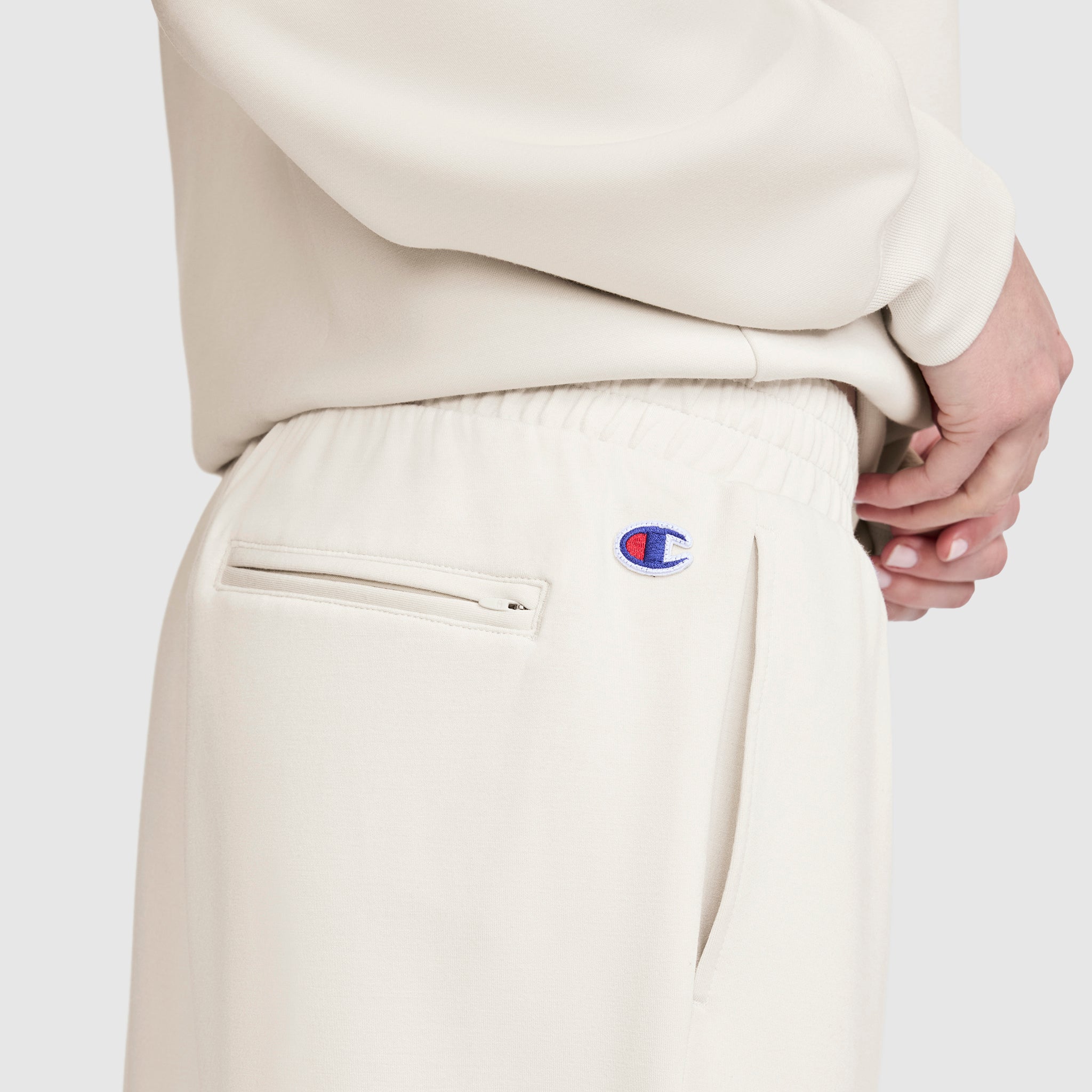 Champion Jogger tapered zips femme coton écru S