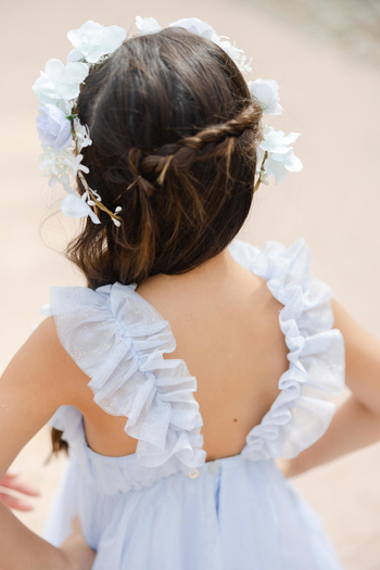 Le Jour de Notre Oui Scarlett robe fille bleu ciel
