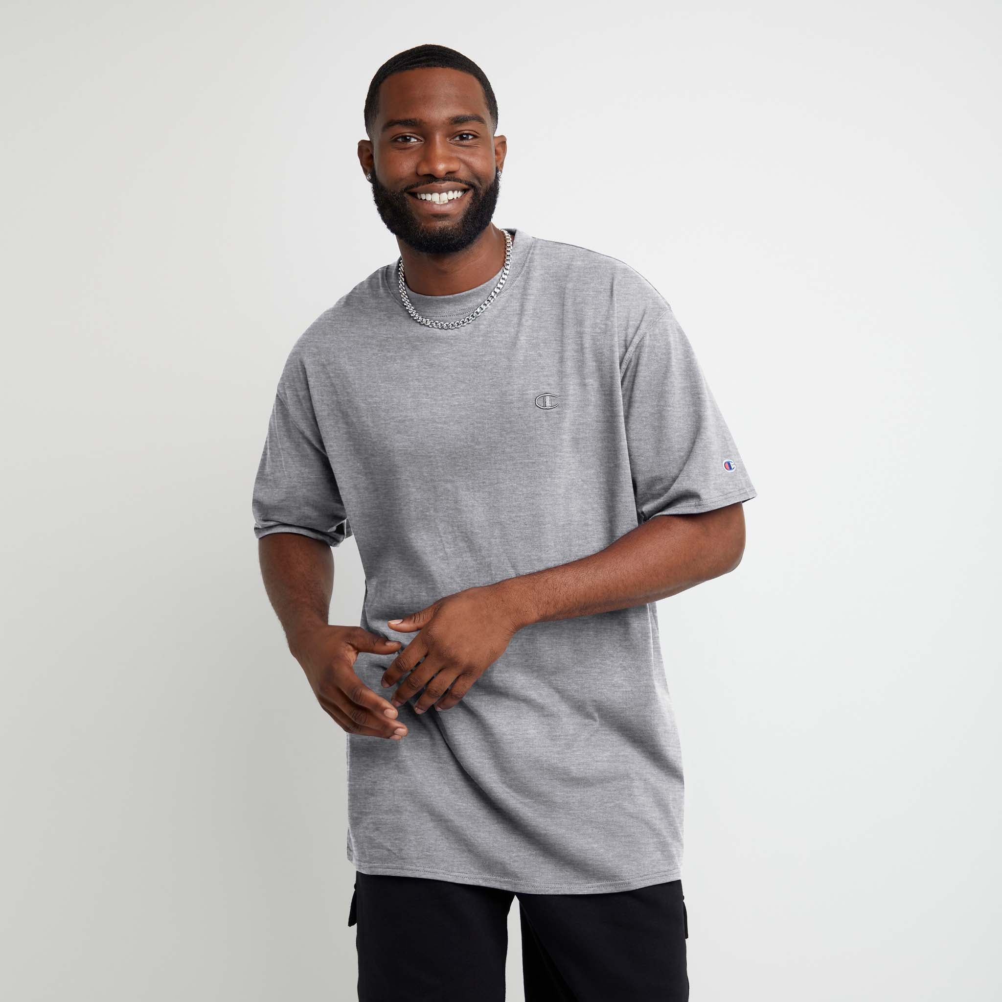 Champion Classic T-Shirt C Logo Manhattan Mist Heather coton