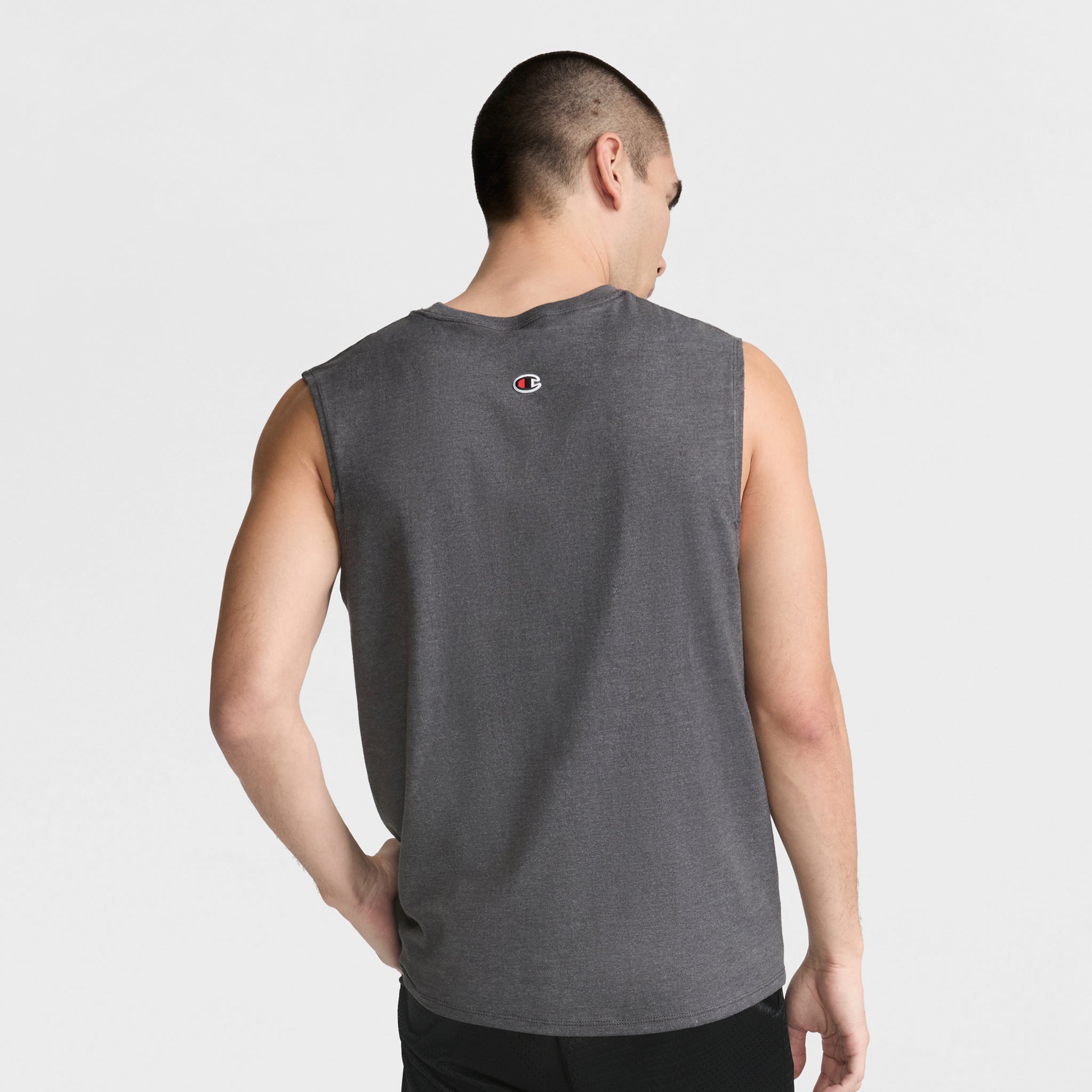 Champion Muscle Tank Débardeur Homme Gris Granite Coton