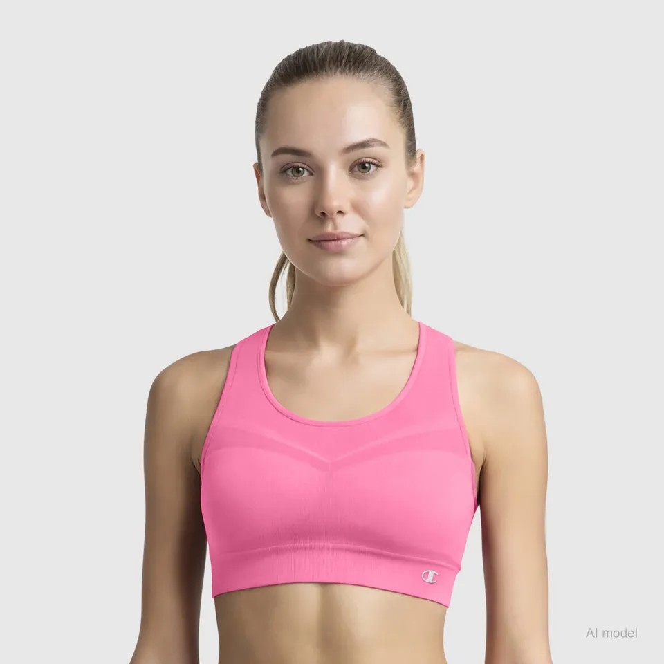 Champion Seamless Racerback Brassière de sport Pink Cosmos rose