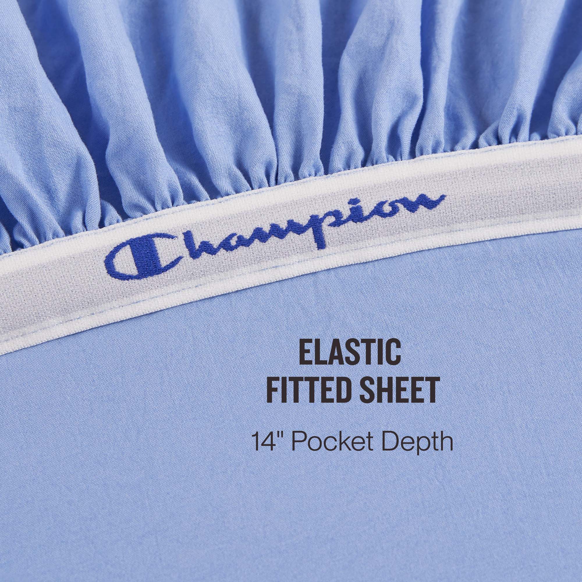 Champion Elastic Logo Microfiber parure bleu Serenity Queen