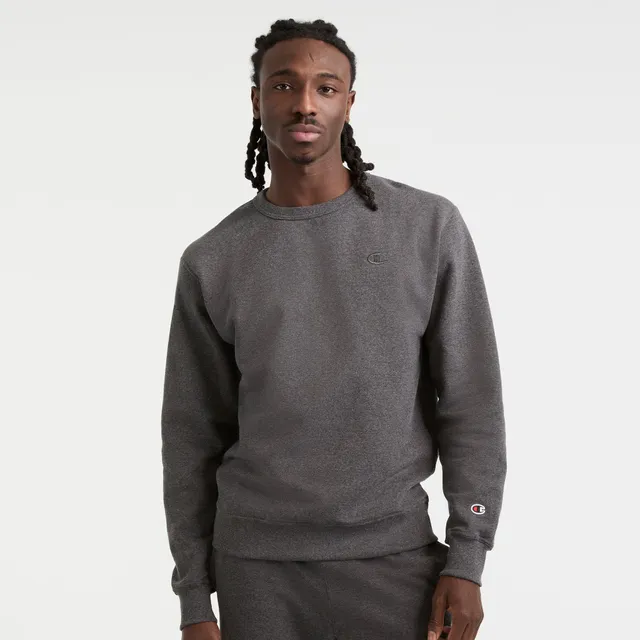 Champion Powerblend Crewneck Sweat Homme Gris Granite Chaud