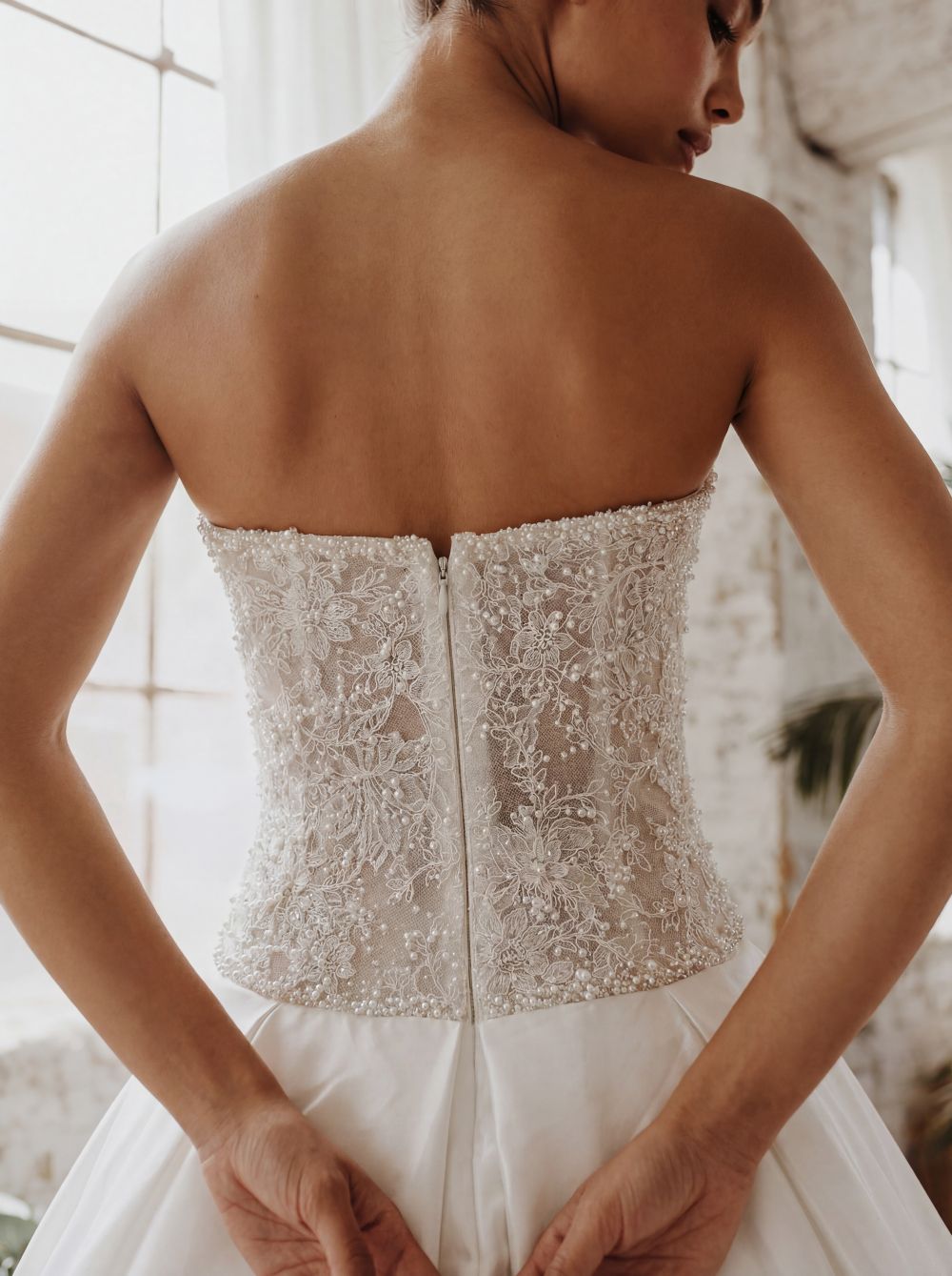 Hervé Paris Promise Polly robe de mariée ivoire longue