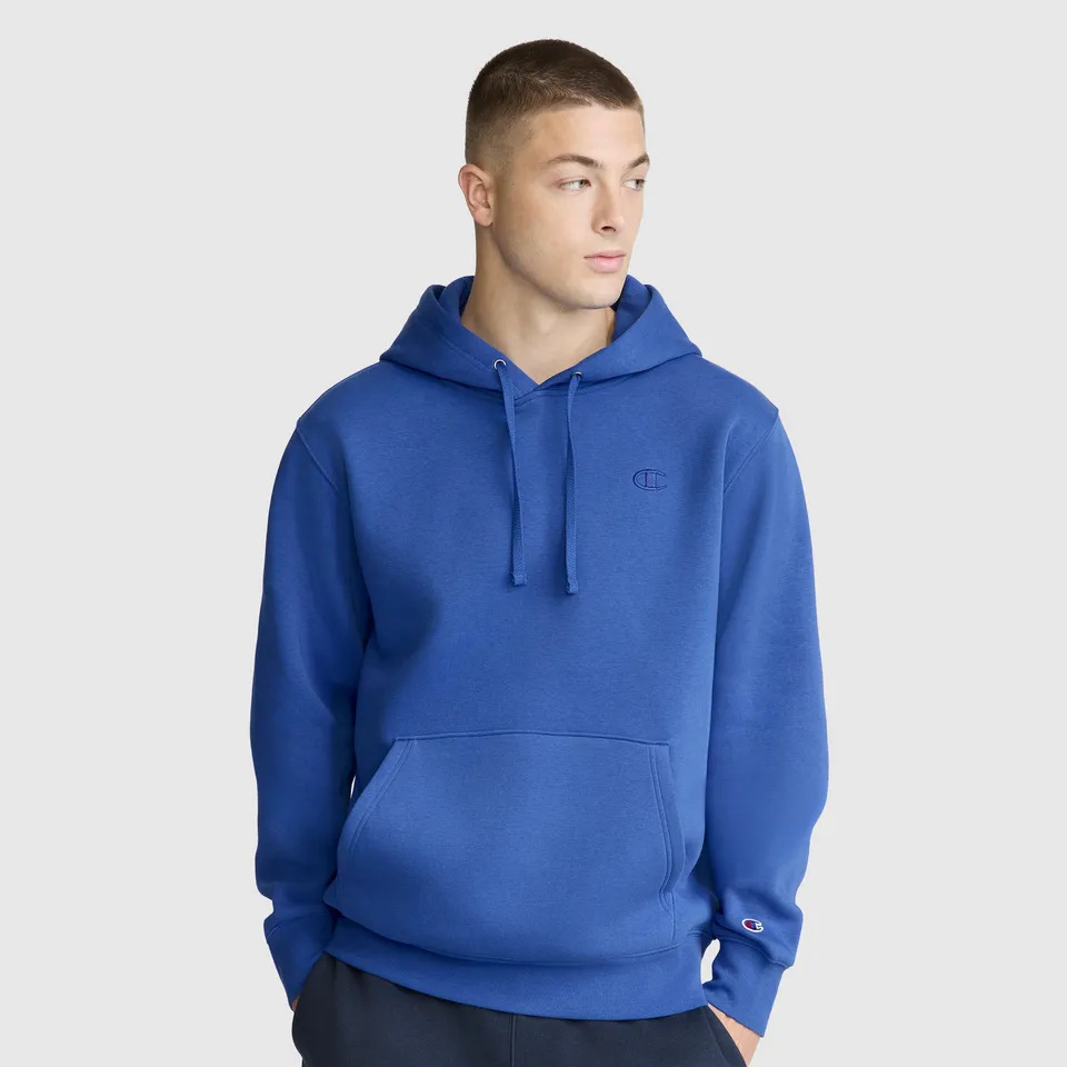 Champion Powerblend C Logo sweat à capuche bleu vif classique